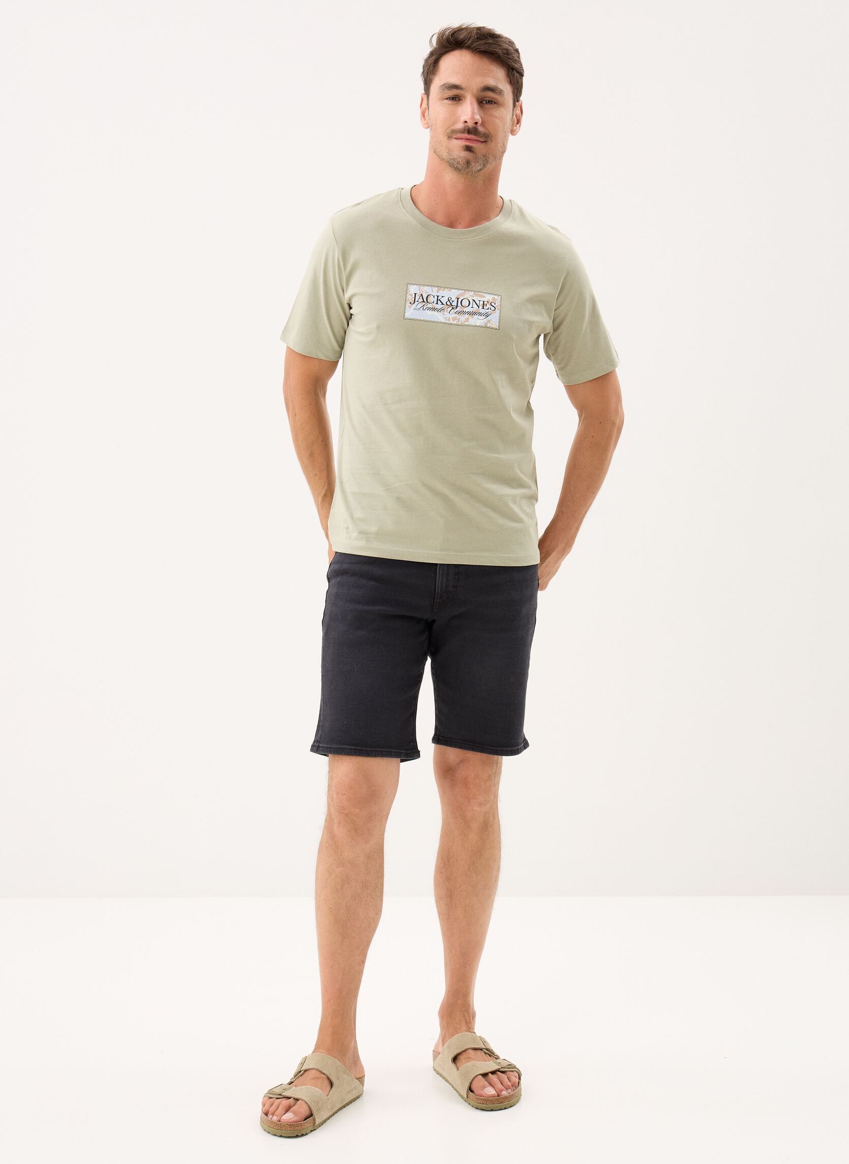 Tee-shirts Jormontauk Front Tee Ss Crew Neck Fst homme vert Jack & Jones Tee-shirts Jormontauk Front Tee Ss Crew Neck Fst homme vert SEAGRASS