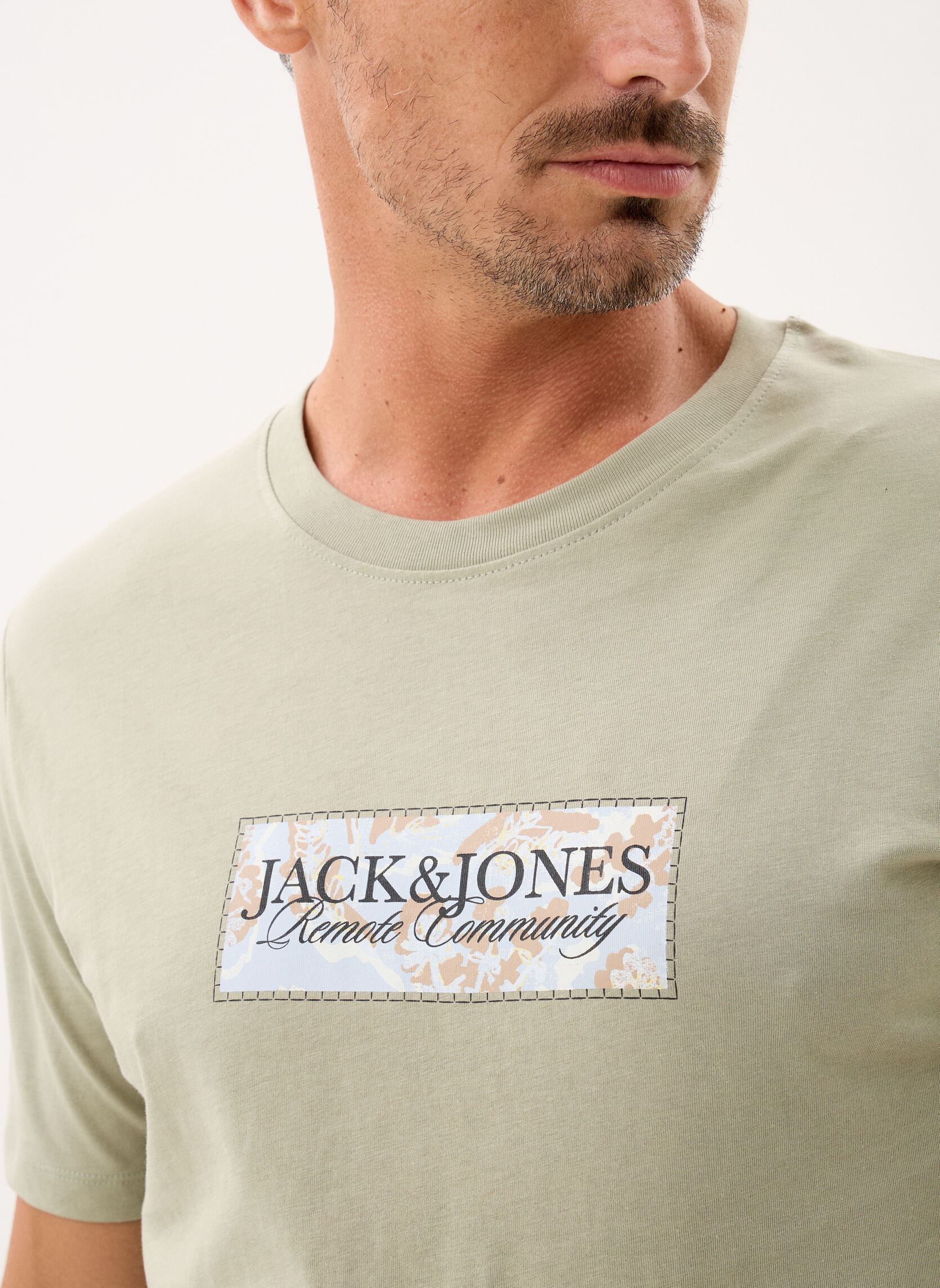 Tee-shirts Jormontauk Front Tee Ss Crew Neck Fst homme vert Jack & Jones Tee-shirts Jormontauk Front Tee Ss Crew Neck Fst homme vert SEAGRASS