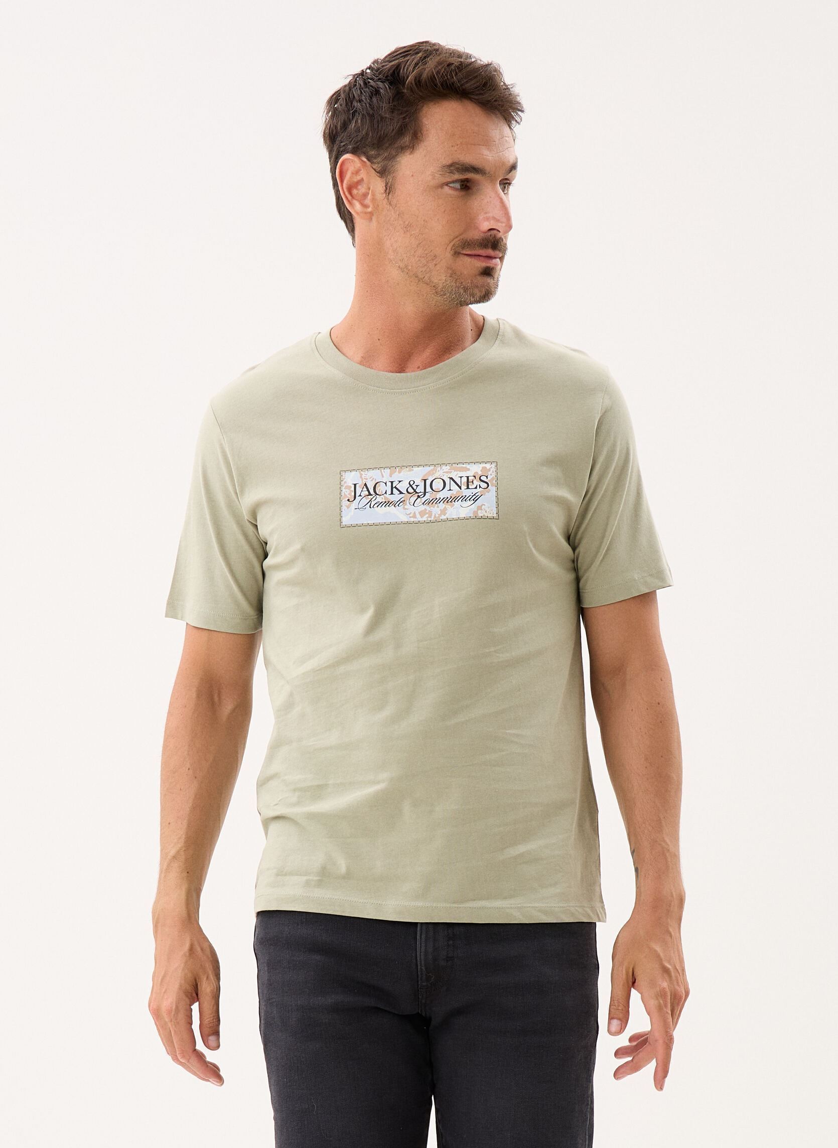 Tee-shirts Jormontauk Front Tee Ss Crew Neck Fst homme vert Jack & Jones Tee-shirts Jormontauk Front Tee Ss Crew Neck Fst homme vert SEAGRASS