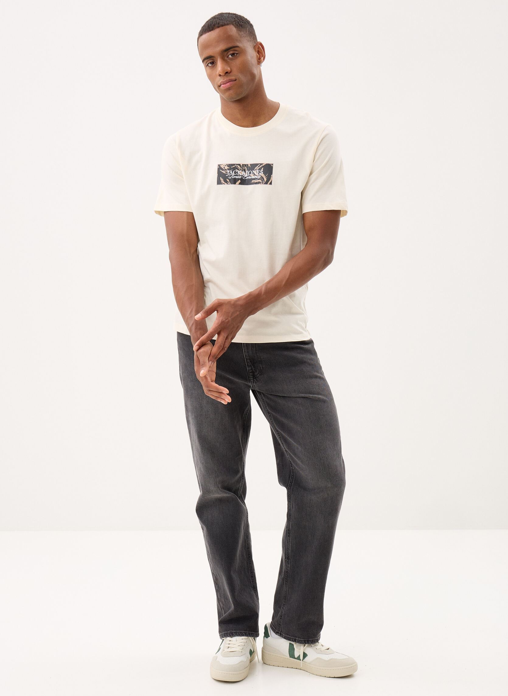 Tee-shirts Jormontauk Front Tee Ss Crew Neck Fst homme blanc Jack & Jones Tee-shirts Jormontauk Front Tee Ss Crew Neck Fst homme blanc ANTIQUE WHITE