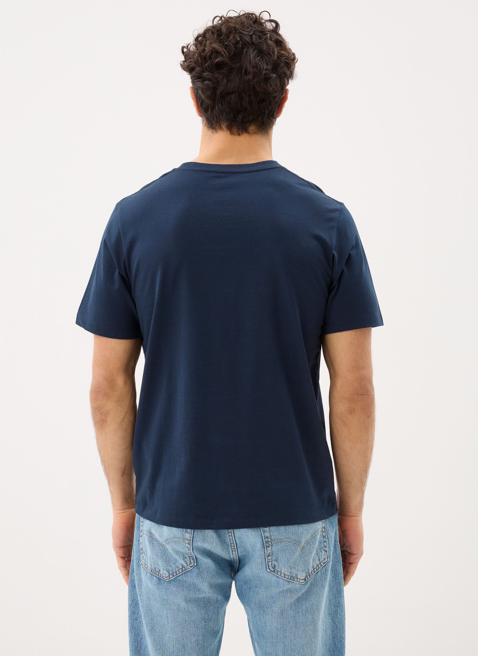 Kurzarm-T-Shirts Jormontauk Type Front Tee Cn herren blau Jack & Jones Kurzarm-T-Shirts Jormontauk Type Front Tee Cn herren blau SKY CAPTAIN