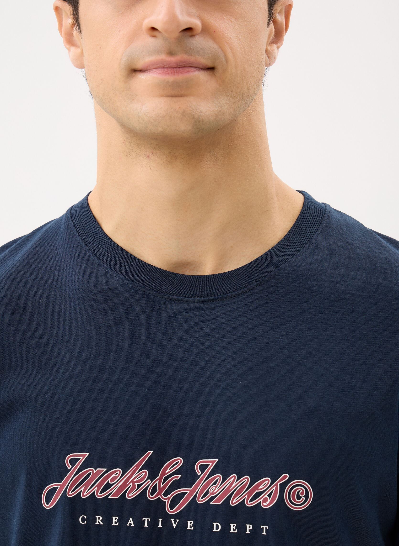 Kurzarm-T-Shirts Jormontauk Type Front Tee Cn herren blau Jack & Jones Kurzarm-T-Shirts Jormontauk Type Front Tee Cn herren blau SKY CAPTAIN