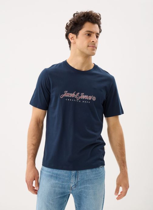 Jack & Jones T-shirts met korte mouwen Jormontauk Type Front Tee Cn heren blauw