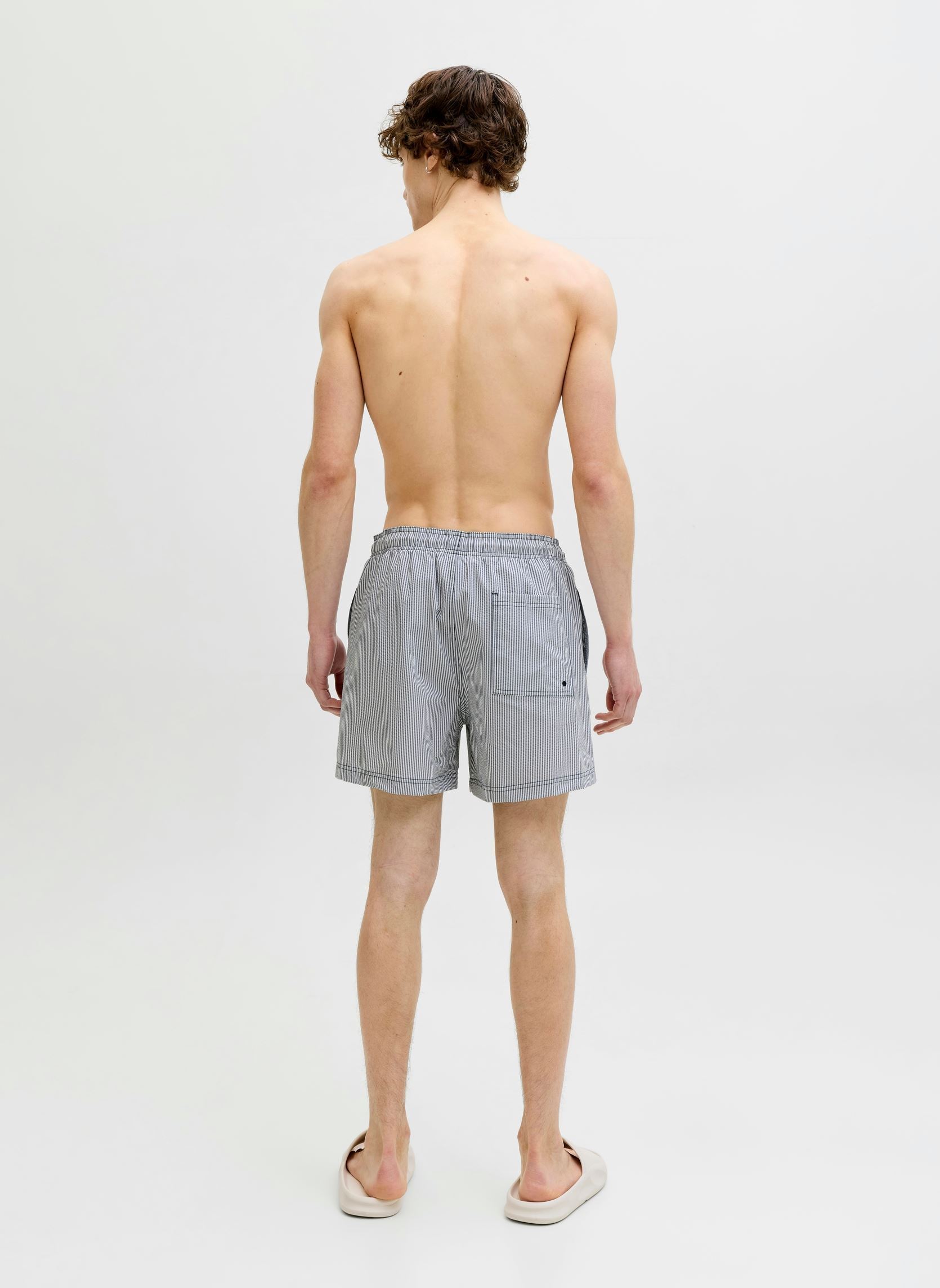 Shorts de bain Jpstmaui Ocean Seersucker Swim Shorts Ln homme bleu Jack & Jones Shorts de bain Jpstmaui Ocean Seersucker Swim Shorts Ln homme bleu NAVY BLAZER