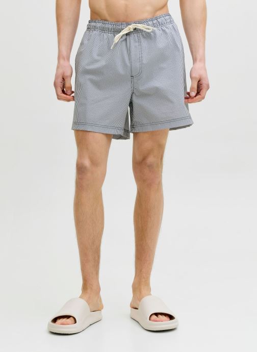 Jack & Jones Zwemshorts Jpstmaui Ocean Seersucker Swim Shorts Ln heren blauw