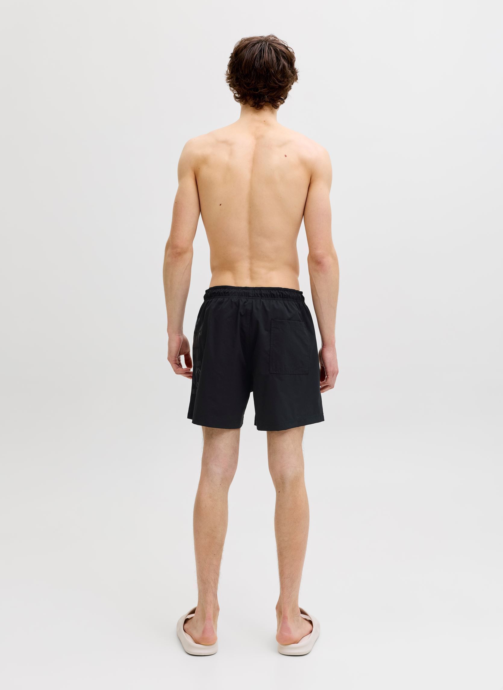 Zwemshorts Jpstmaui Wave Logo Swim Shorts Reg Sn heren zwart Jack & Jones Zwemshorts Jpstmaui Wave Logo Swim Shorts Reg Sn heren zwart BLACK