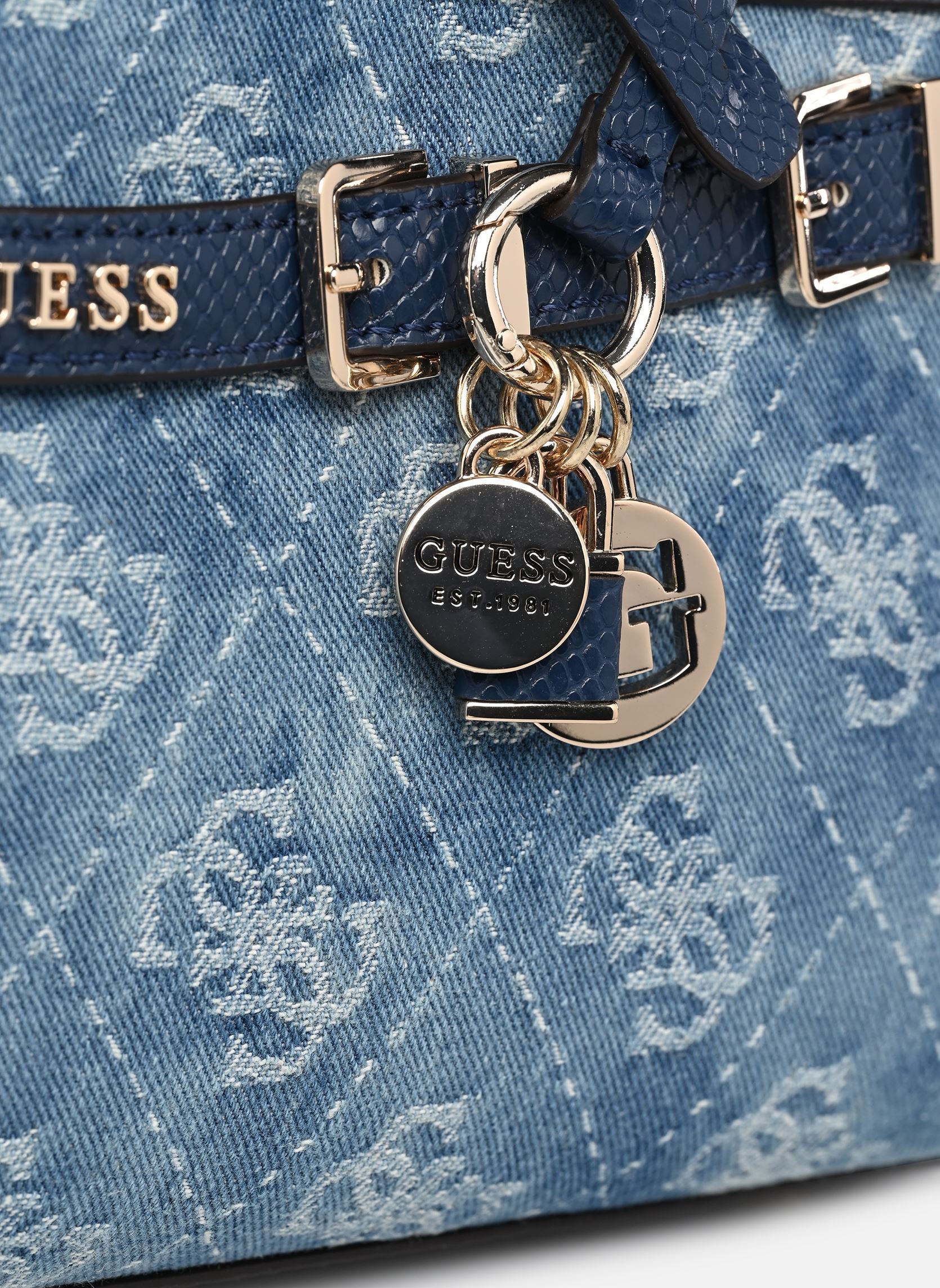 Schoudertassen Dovie Gfriend Shoulder Satchel dames blauw Guess Schoudertassen Dovie Gfriend Shoulder Satchel dames blauw DENIM LOGO