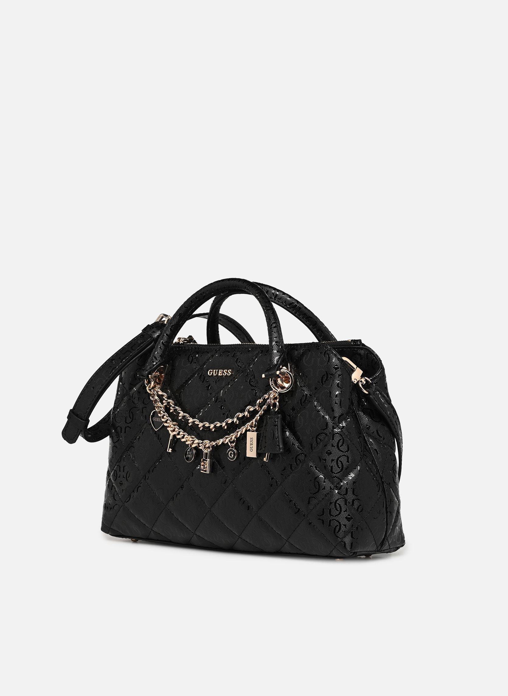 Handtaschen Libby 2 Comp Satchel damen schwarz Guess Handtaschen Libby 2 Comp Satchel damen schwarz BLACK