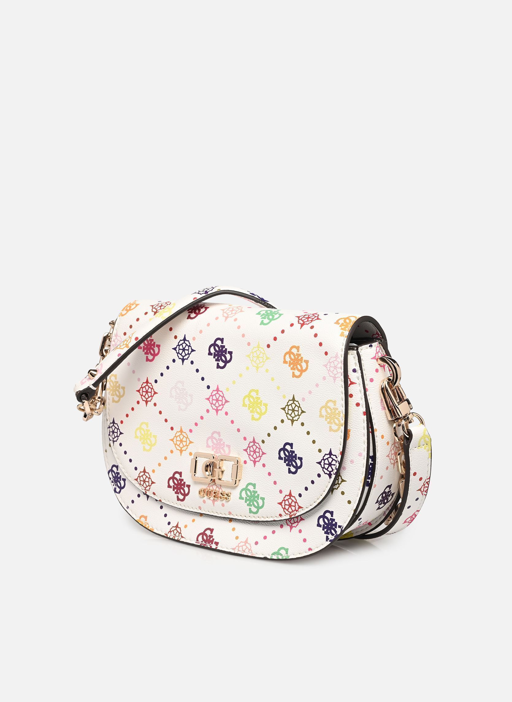 Schoudertassen Emelie Logo Flap Shoulder Bag dames meerkleurig Guess Schoudertassen Emelie Logo Flap Shoulder Bag dames meerkleurig MULTI LOGO