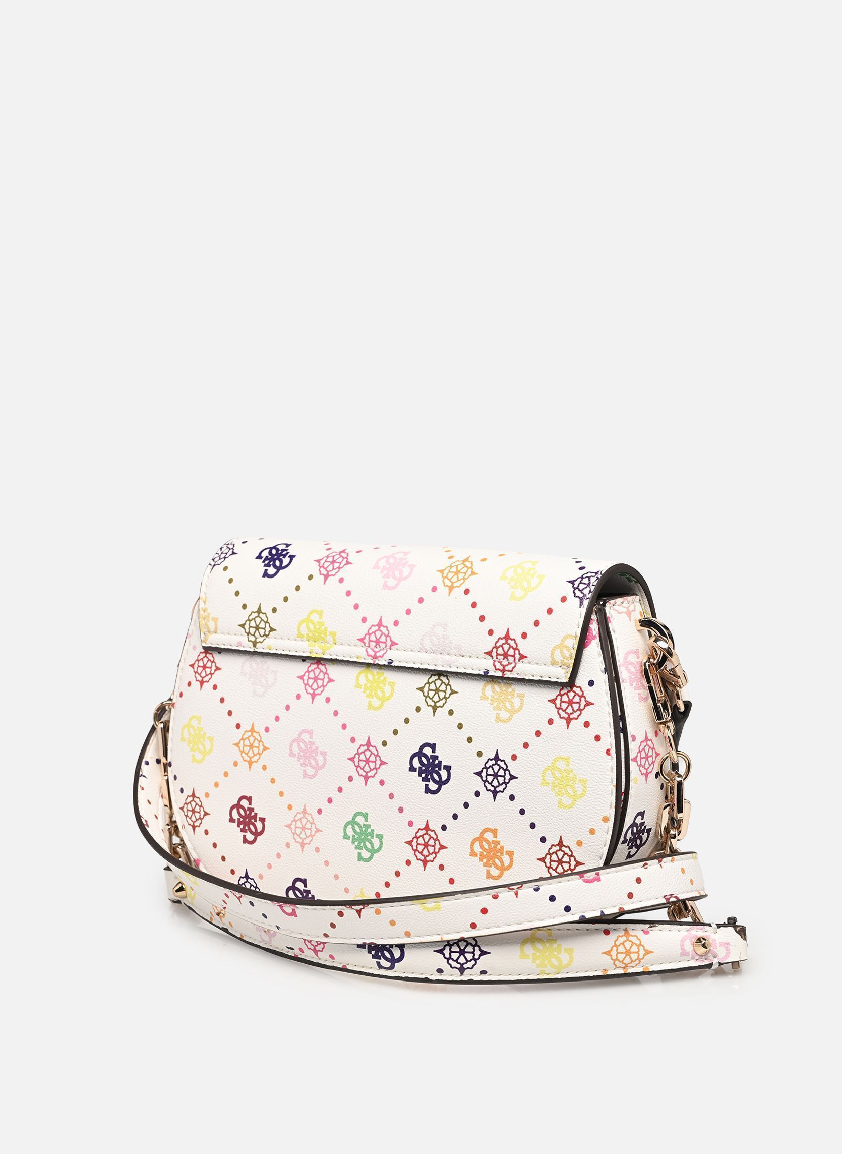Schoudertassen Emelie Logo Flap Shoulder Bag dames meerkleurig Guess Schoudertassen Emelie Logo Flap Shoulder Bag dames meerkleurig MULTI LOGO