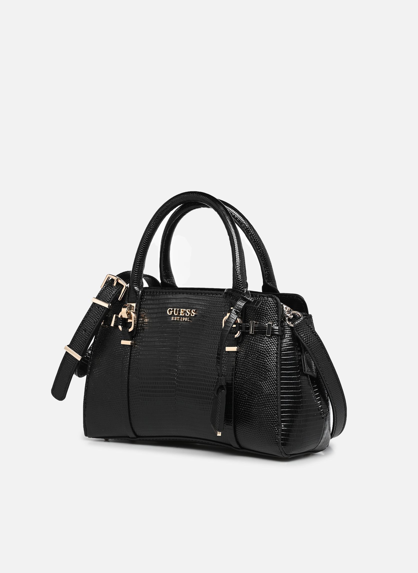 Sacs à main Leona Small Multi Comp Satchel femme noir Guess Sacs à main Leona Small Multi Comp Satchel femme noir BLACK