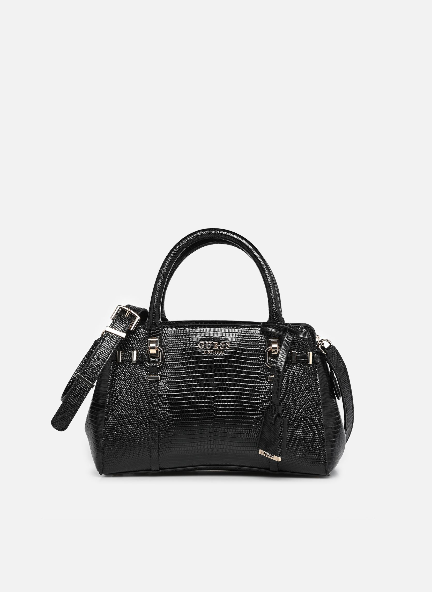Sacs à main Leona Small Multi Comp Satchel femme noir Guess Sacs à main Leona Small Multi Comp Satchel femme noir BLACK