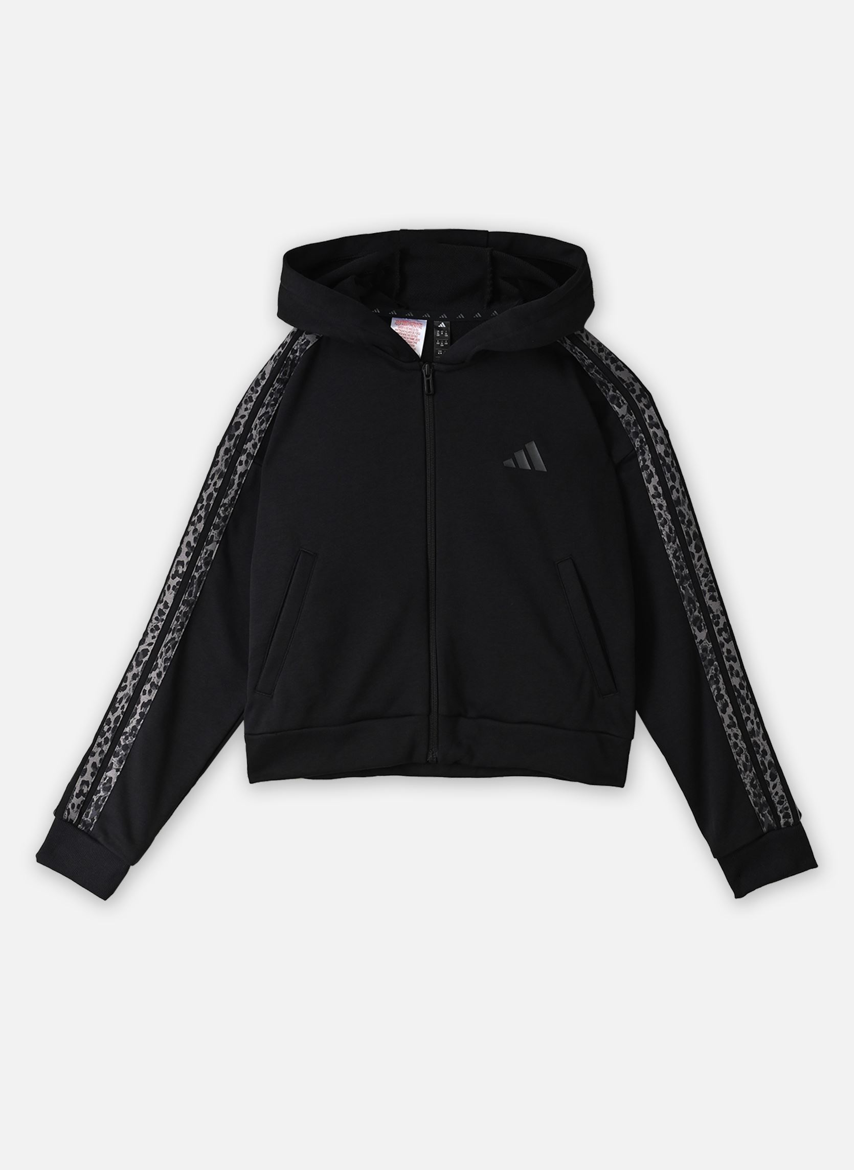 Sweats zippés JG AN 3S FT FZ fille noir adidas sportswear Sweats zippés JG AN 3S FT FZ fille noir black