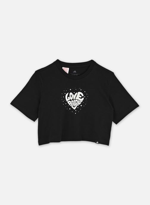 adidas sportswear T-shirts met korte mouwen JG GLAM T BLACK meisjes zwart