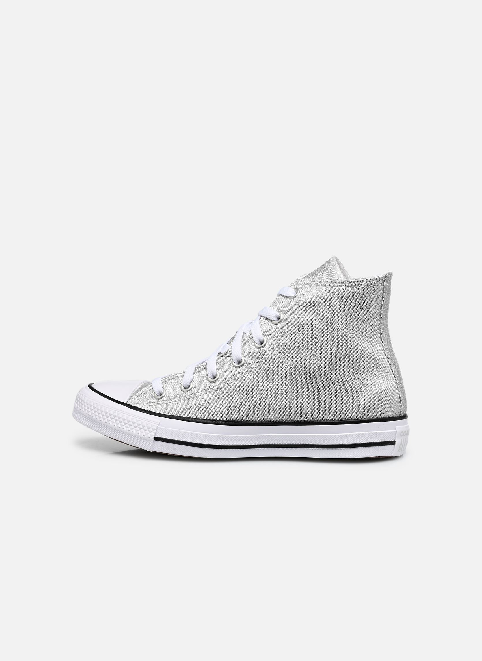 Niedrige Sneaker Chuck Taylor All Star Shine Hi J silber Converse Niedrige Sneaker Chuck Taylor All Star Shine Hi J silber LIGHT GREY/WHITE/BLACK