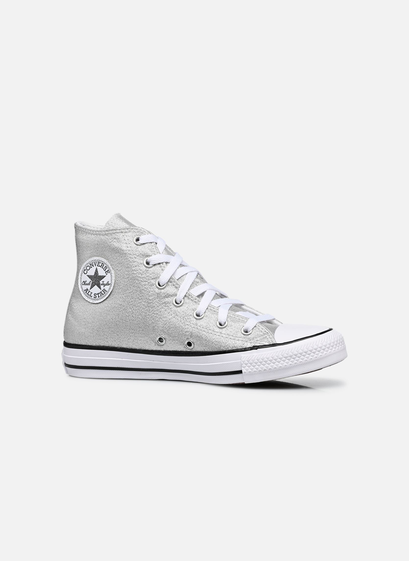 Niedrige Sneaker Chuck Taylor All Star Shine Hi J silber Converse Niedrige Sneaker Chuck Taylor All Star Shine Hi J silber LIGHT GREY/WHITE/BLACK