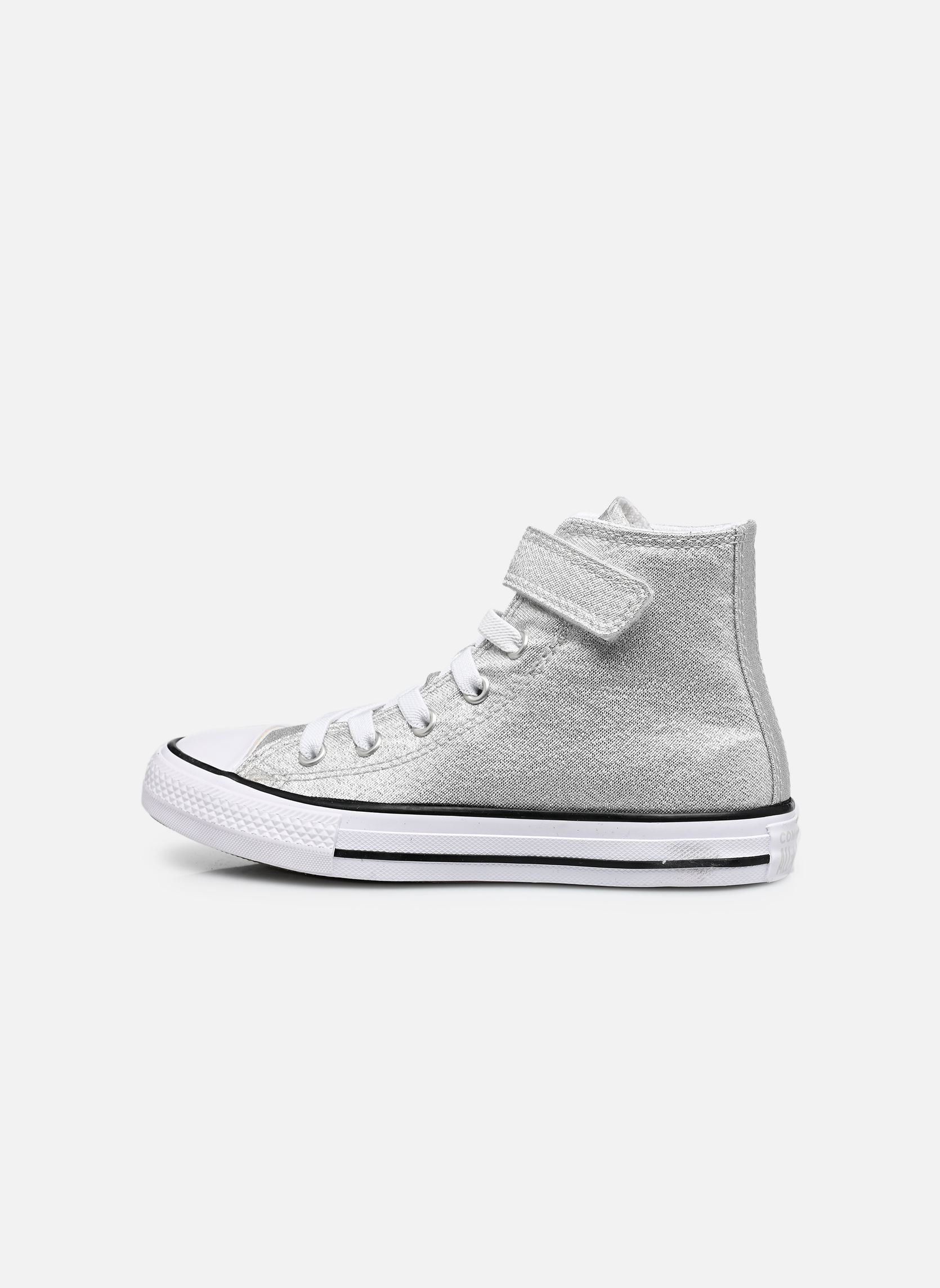 Niedrige Sneaker Chuck Taylor All Star Easy-On Shine Hi silber Converse Niedrige Sneaker Chuck Taylor All Star Easy-On Shine Hi silber Light grey/white/black