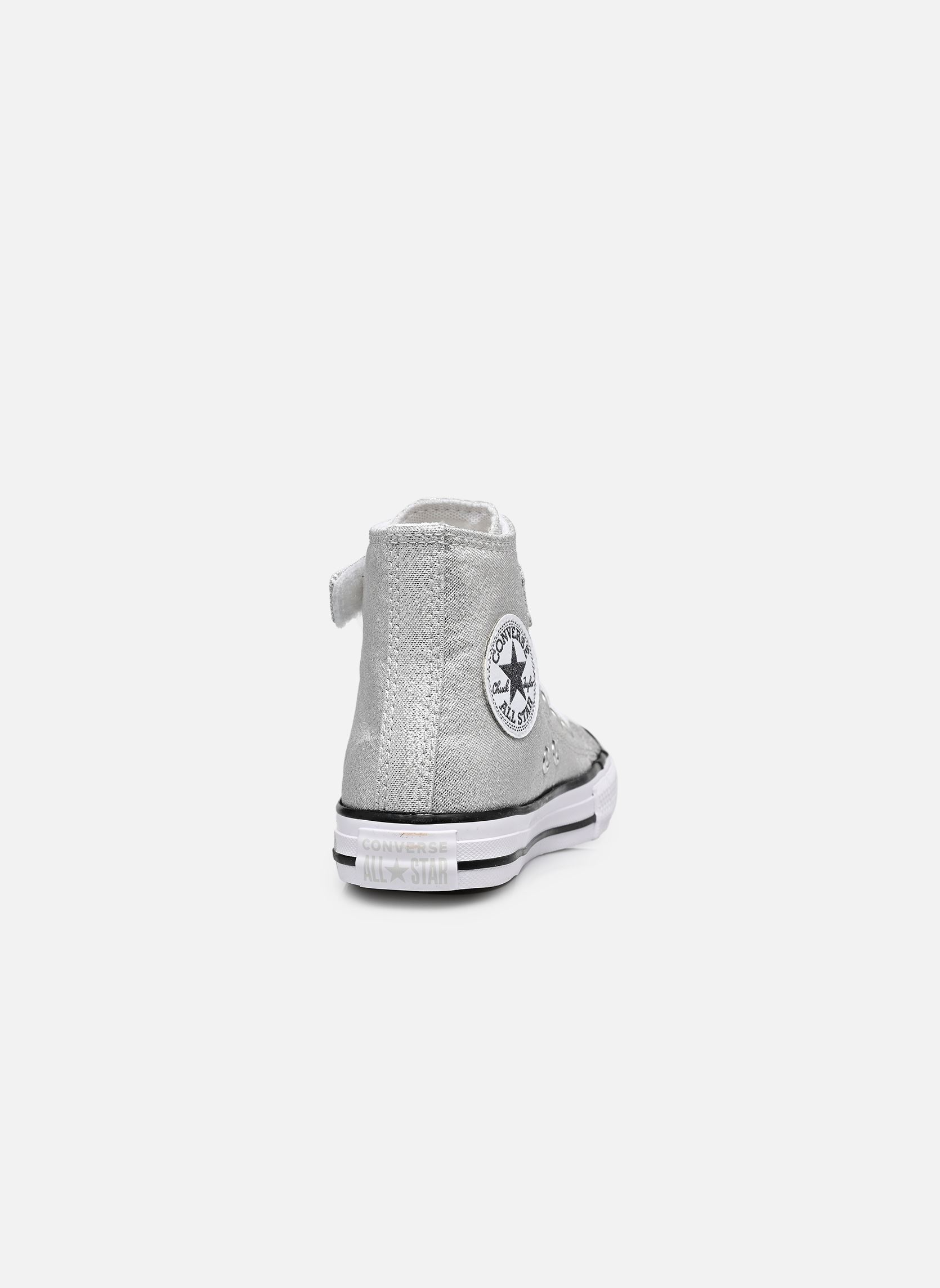 Niedrige Sneaker Chuck Taylor All Star Easy-On Shine Hi silber Converse Niedrige Sneaker Chuck Taylor All Star Easy-On Shine Hi silber Light grey/white/black