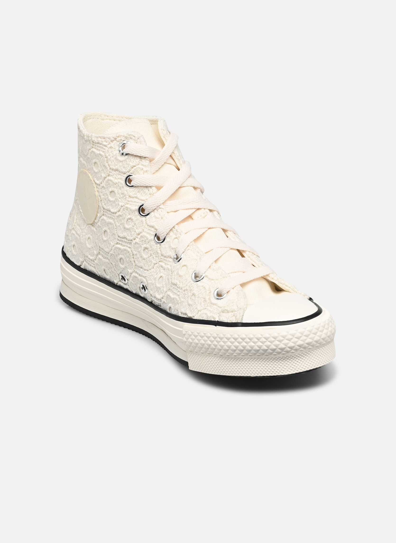 Chuck Taylor Eva Lift Hi Crochet Ecru - vue 5