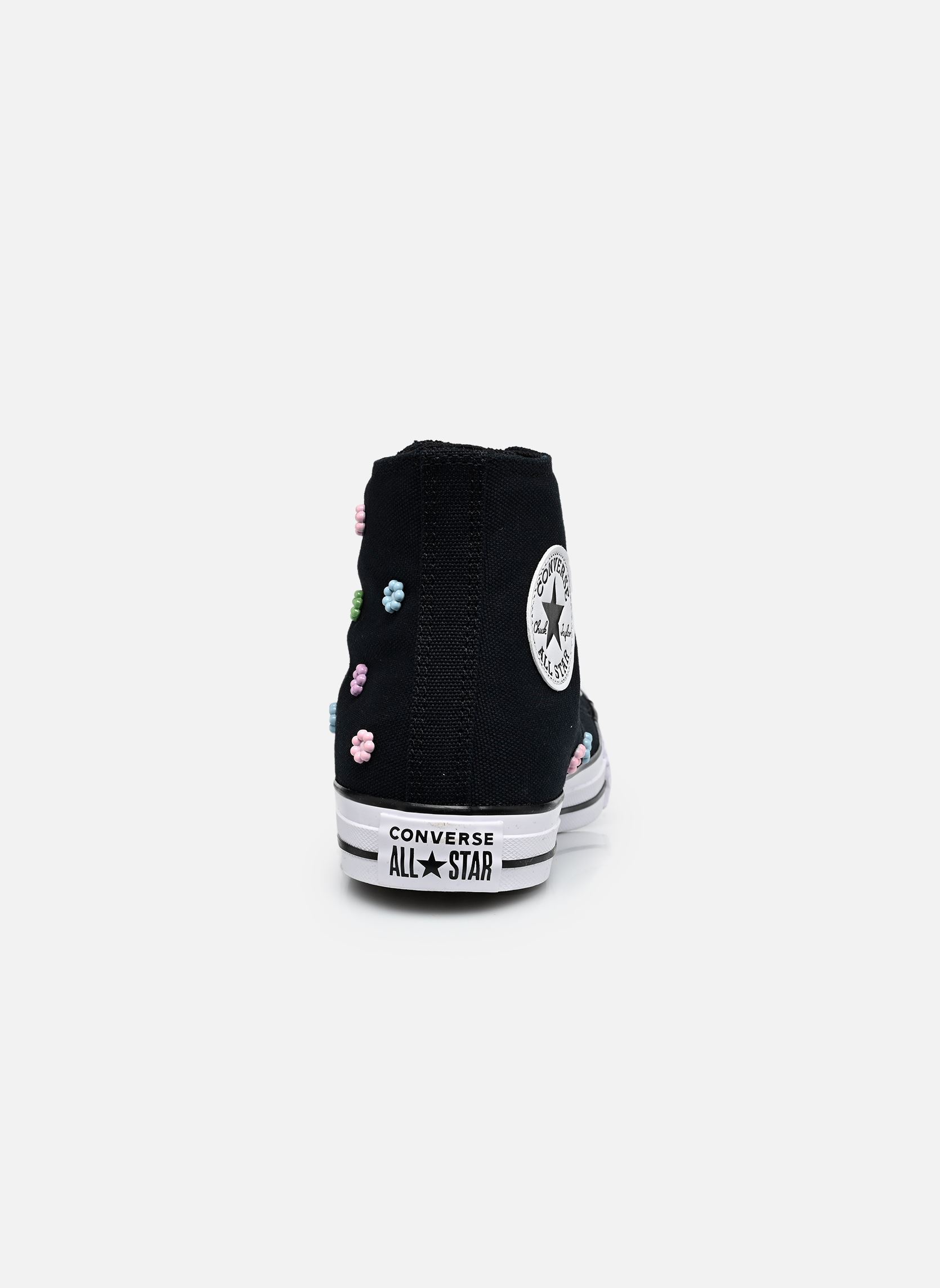 Leinen-Sneaker Chuck Taylor All Star Studded Floral Hi damen schwarz Converse Leinen-Sneaker Chuck Taylor All Star Studded Floral Hi damen schwarz BLACK/NEW FOUND BLOOM