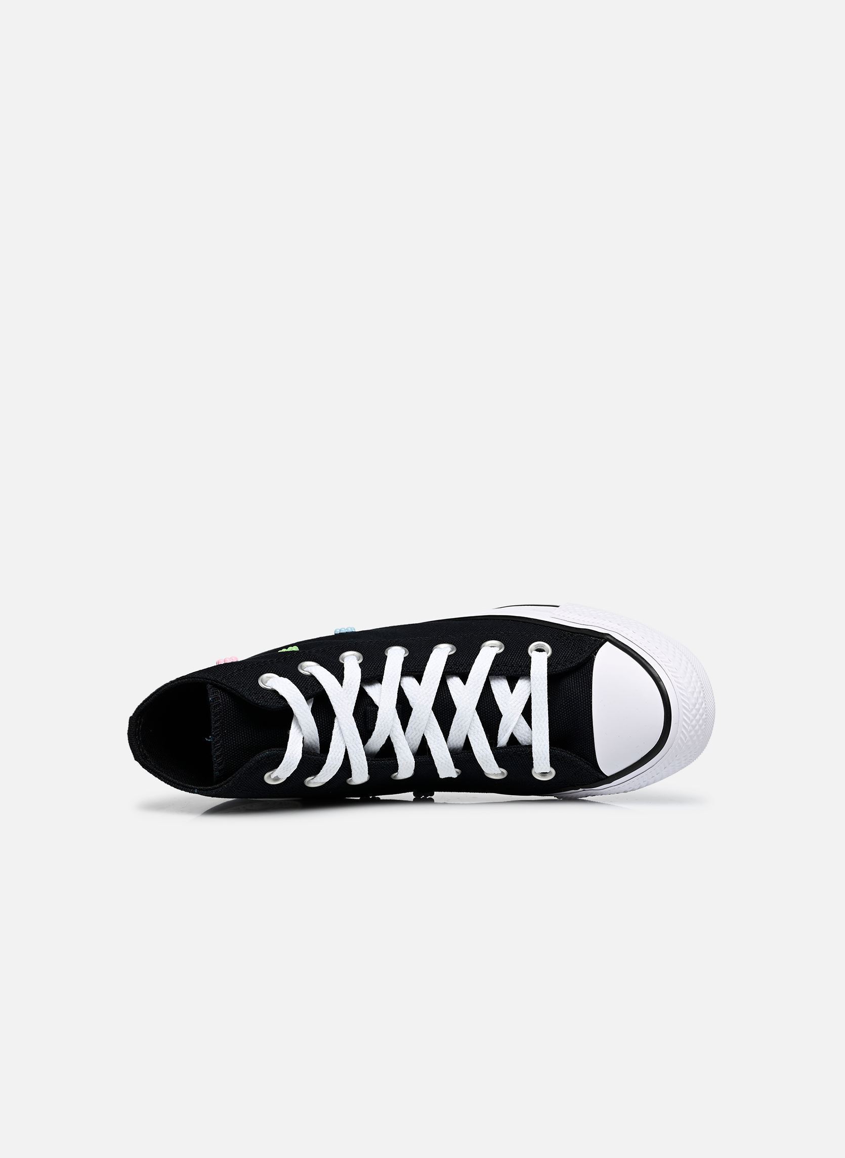 Leinen-Sneaker Chuck Taylor All Star Studded Floral Hi damen schwarz Converse Leinen-Sneaker Chuck Taylor All Star Studded Floral Hi damen schwarz BLACK/NEW FOUND BLOOM