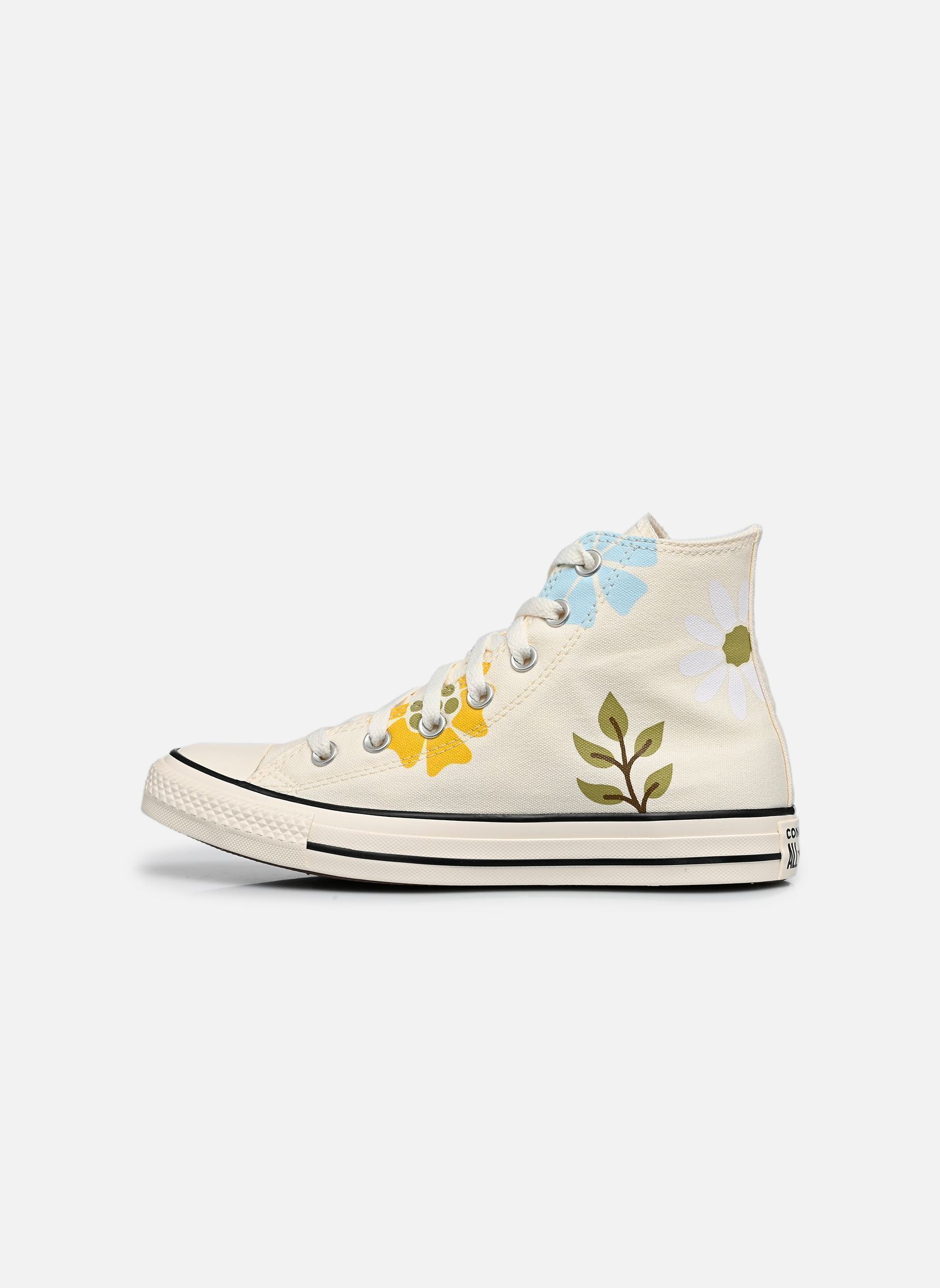 Leinen-Sneaker Chuck Taylor All Star Retro Florals Hi damen beige Converse Leinen-Sneaker Chuck Taylor All Star Retro Florals Hi damen beige EGRET/IN THE WEEDS/CLEAR SKIES
