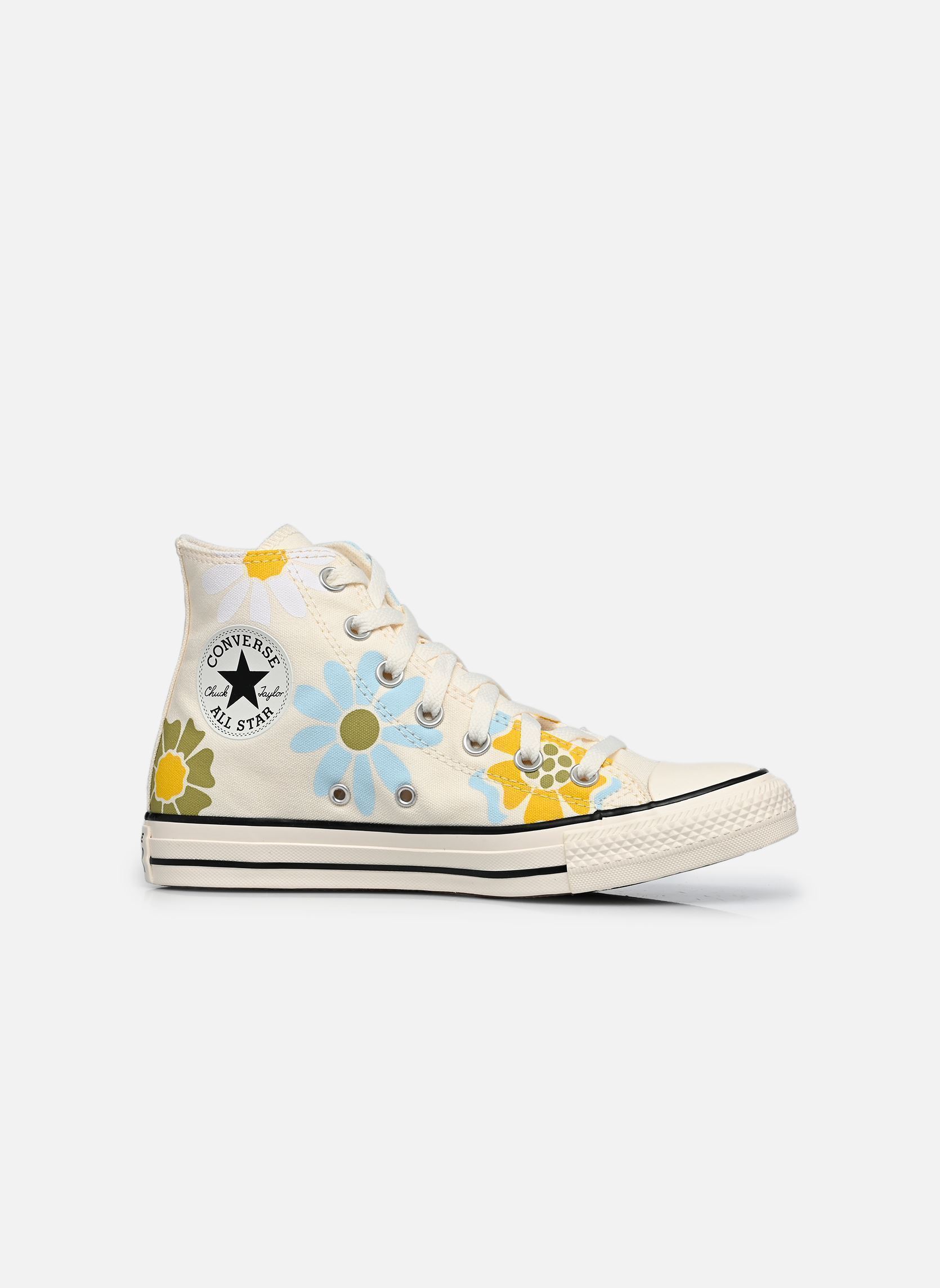 Leinen-Sneaker Chuck Taylor All Star Retro Florals Hi damen beige Converse Leinen-Sneaker Chuck Taylor All Star Retro Florals Hi damen beige EGRET/IN THE WEEDS/CLEAR SKIES