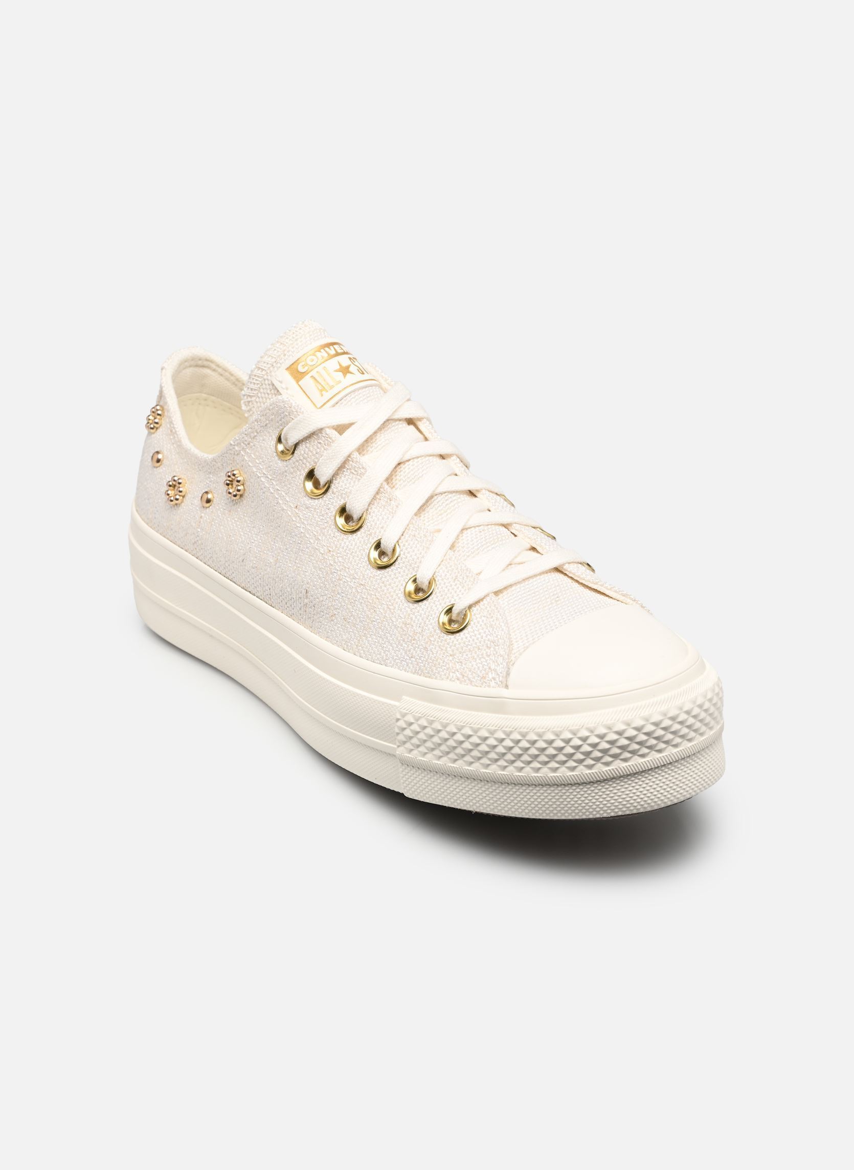 Niedrige Sneaker Chuck Taylor All Star Lift Platform Heat damen beige Converse Niedrige Sneaker Chuck Taylor All Star Lift Platform Heat damen beige EGRET/EGRET/GOLD