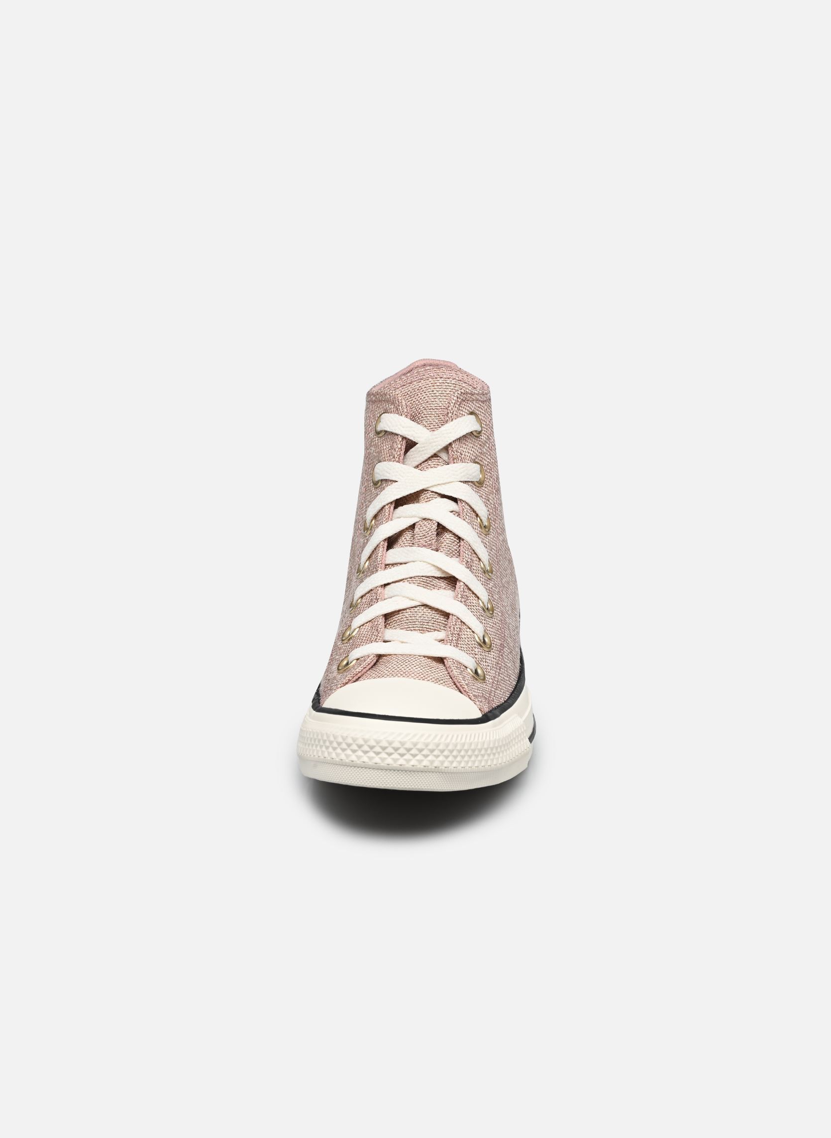Knöchelhohe Sneaker Chuck Taylor All Star Heathered Sheen Hi damen braun Converse Knöchelhohe Sneaker Chuck Taylor All Star Heathered Sheen Hi damen braun DRIED EARTH/EGRET/GOLD