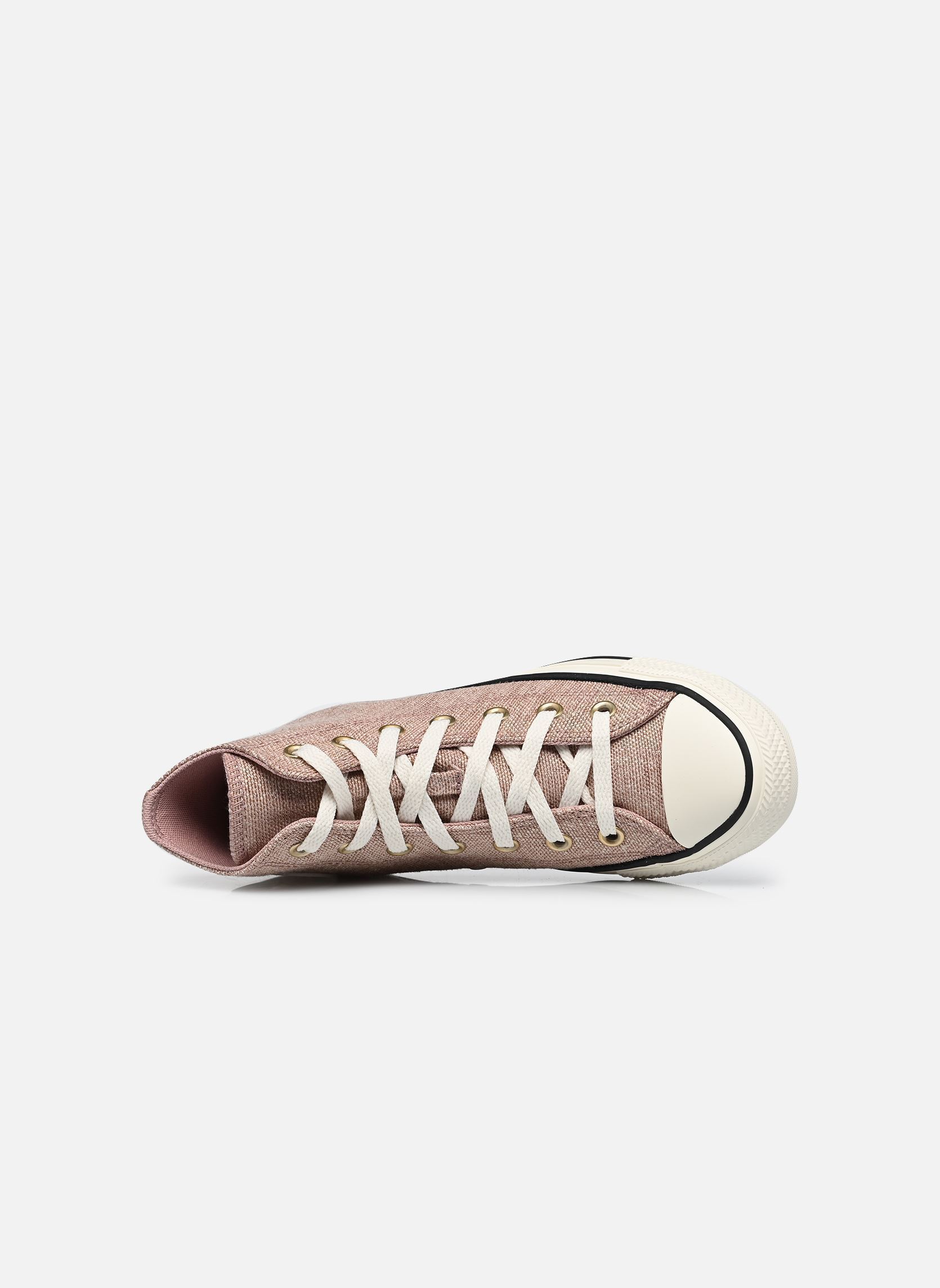 Knöchelhohe Sneaker Chuck Taylor All Star Heathered Sheen Hi damen braun Converse Knöchelhohe Sneaker Chuck Taylor All Star Heathered Sheen Hi damen braun DRIED EARTH/EGRET/GOLD