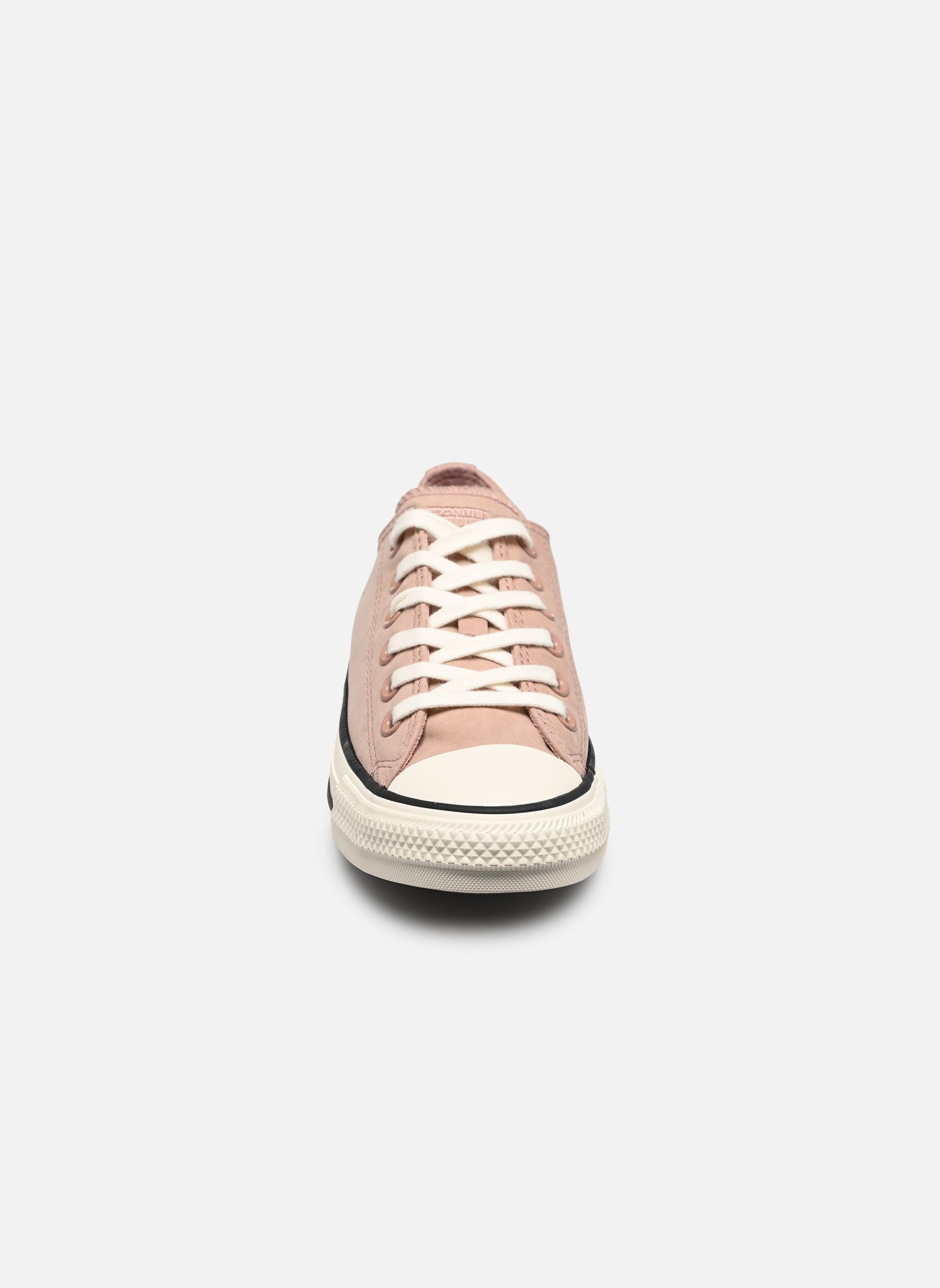 Niedrige Sneaker Chuck Taylor All Star Peached Canvas Ox damen braun Converse Niedrige Sneaker Chuck Taylor All Star Peached Canvas Ox damen braun DRIED EARTH/EGRET/BLACK