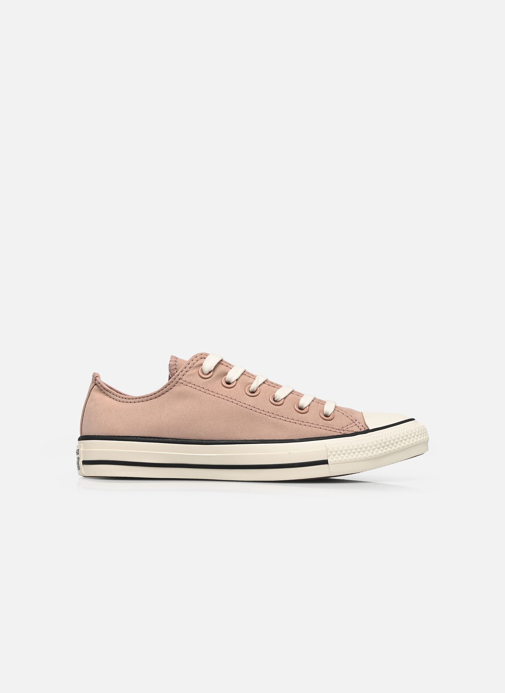 Niedrige Sneaker Chuck Taylor All Star Peached Canvas Ox damen braun Converse Niedrige Sneaker Chuck Taylor All Star Peached Canvas Ox damen braun DRIED EARTH/EGRET/BLACK