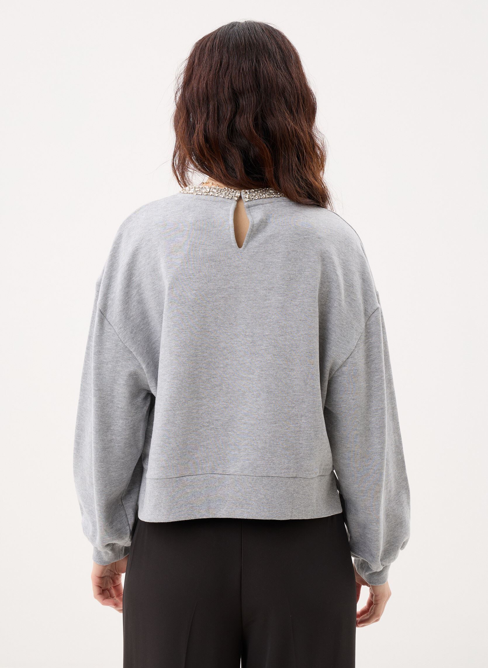 Sweater B315045 dames grijs IKKS Women Sweater B315045 dames grijs 20-GRIS CHINÉ CLAIR