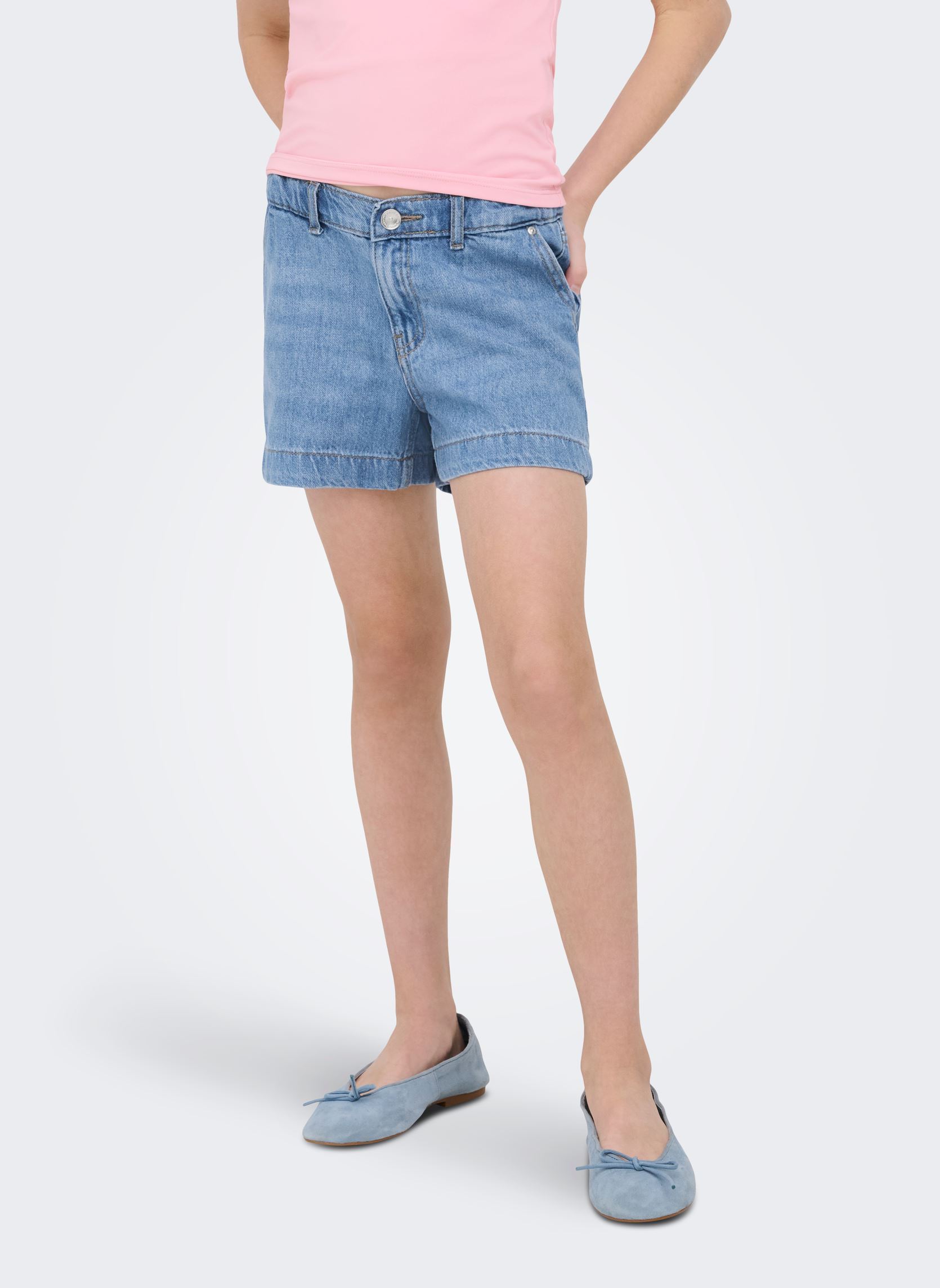 Shorts Kogcomet Mid Wide Shorts Dnm Lb Noos fille bleu Kids Only Shorts Kogcomet Mid Wide Shorts Dnm Lb Noos fille bleu Light Blue Denim