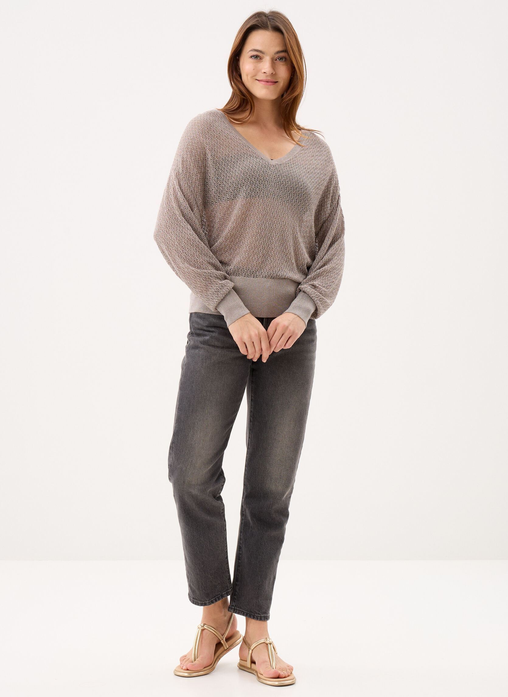 Pulls B318045 femme beige IKKS Women Pulls B318045 femme beige 62-BEIGE FONCÉ