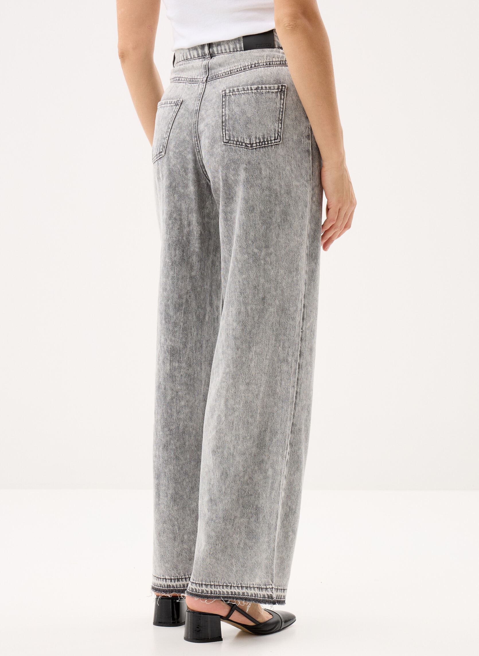 Wijde jeans / Flared Jeans B329025 dames grijs IKKS Women Wijde jeans / Flared Jeans B329025 dames grijs 22-GRIS