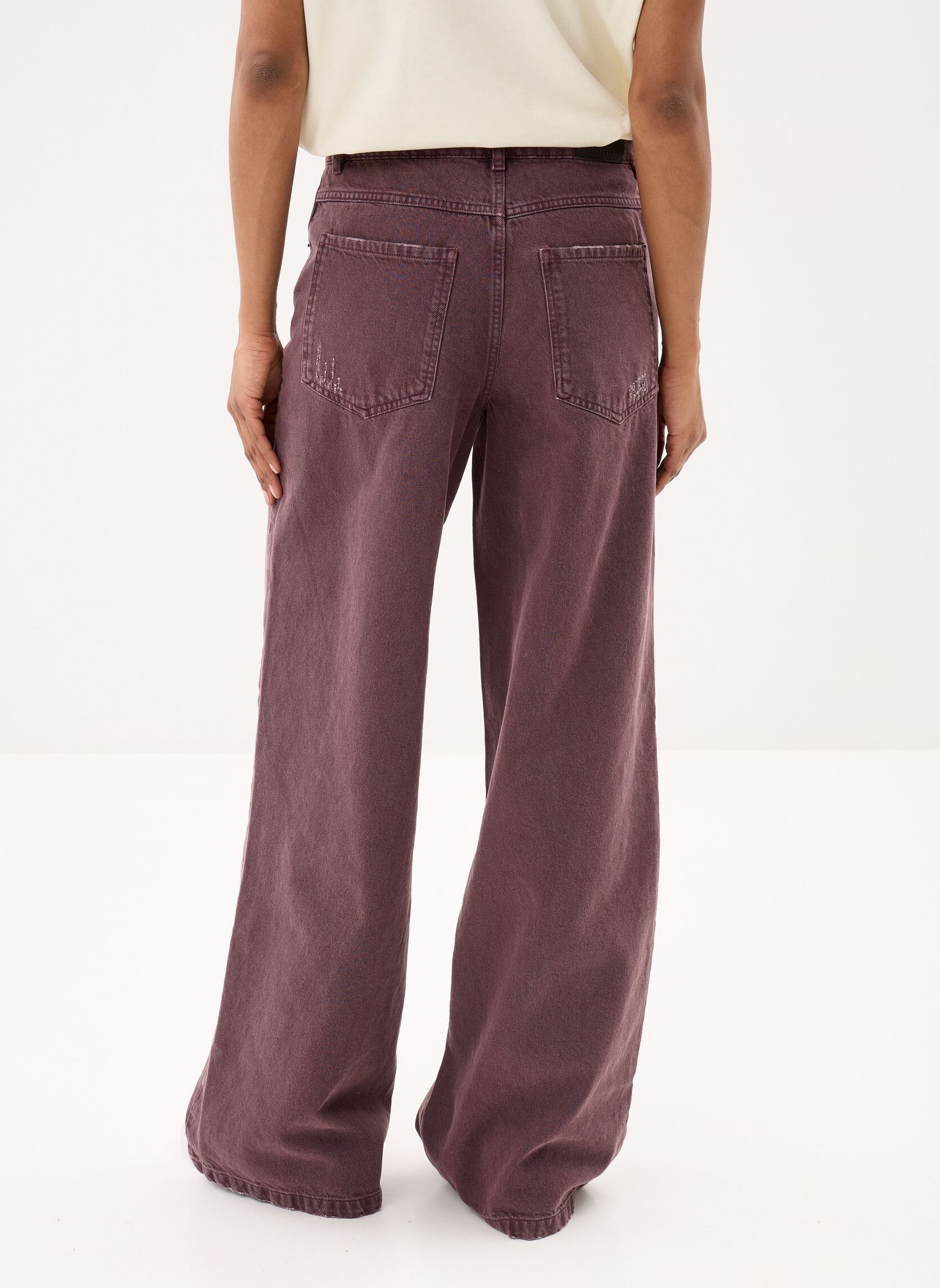 Wijde jeans / Flared Jeans B329115 dames blauw IKKS Women Wijde jeans / Flared Jeans B329115 dames blauw 84-DARK PLUM