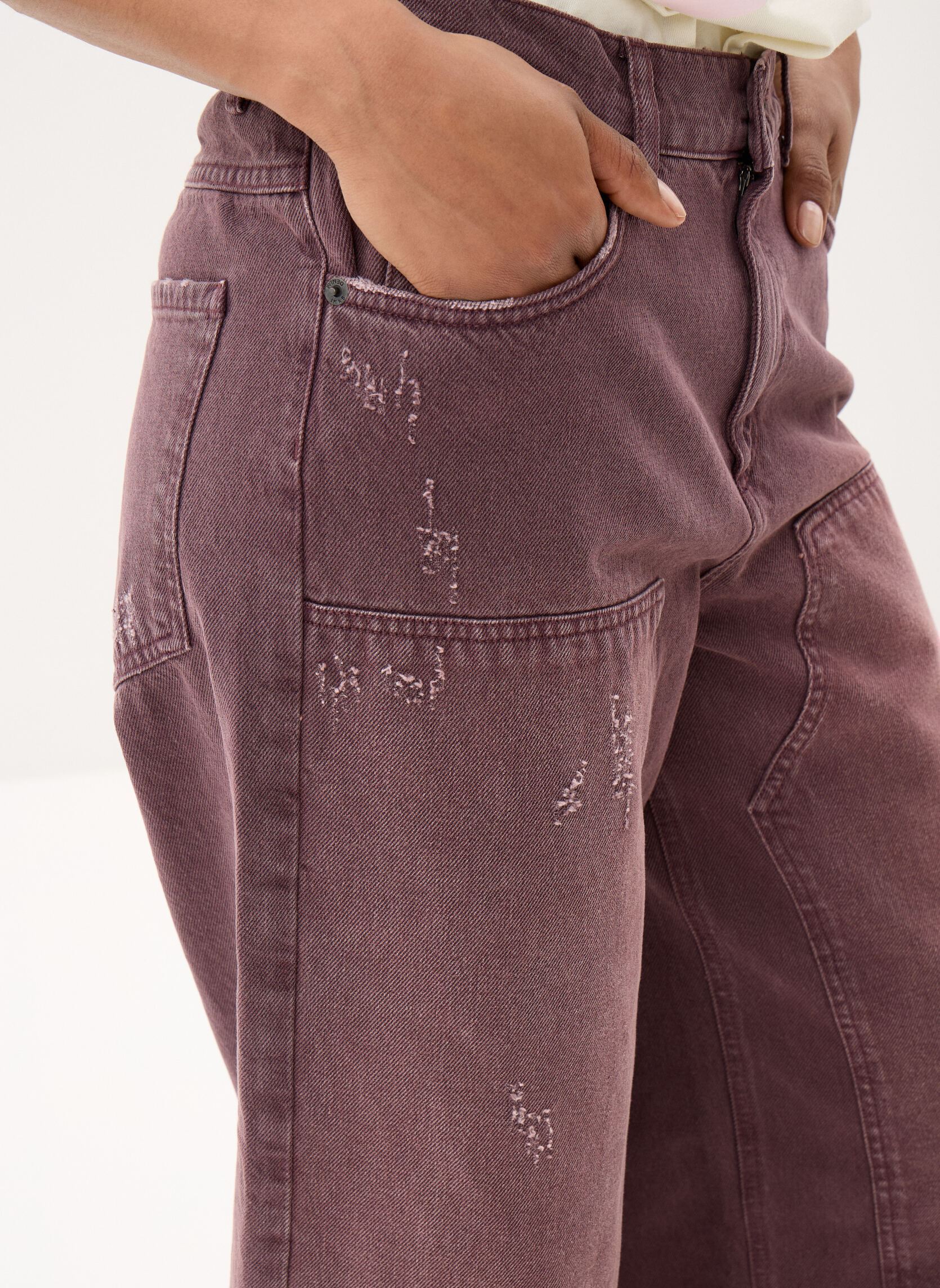 Wijde jeans / Flared Jeans B329115 dames blauw IKKS Women Wijde jeans / Flared Jeans B329115 dames blauw 84-DARK PLUM