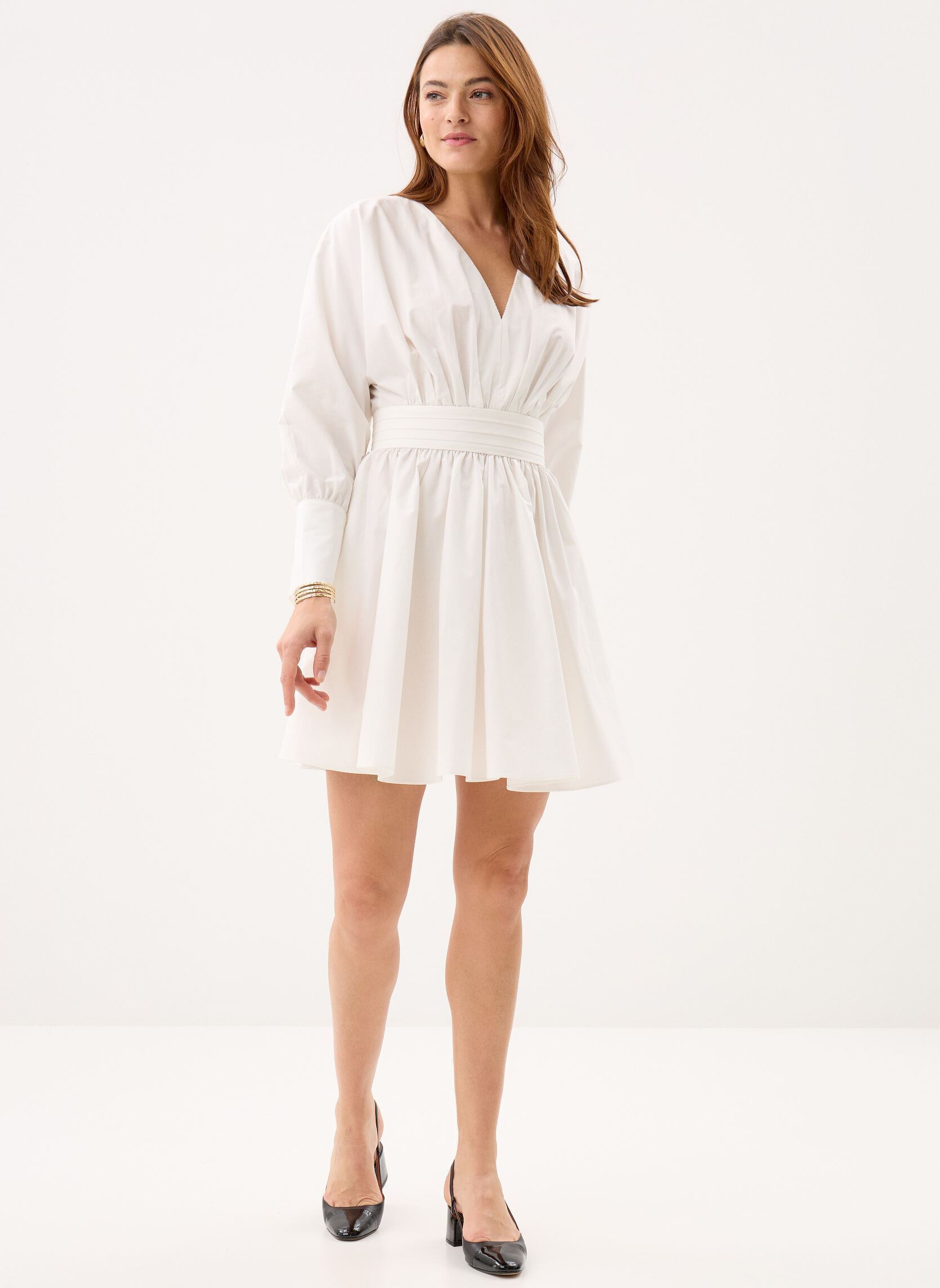 Kleider B330215 damen weiß IKKS Women Kleider B330215 damen weiß 11-ECRU