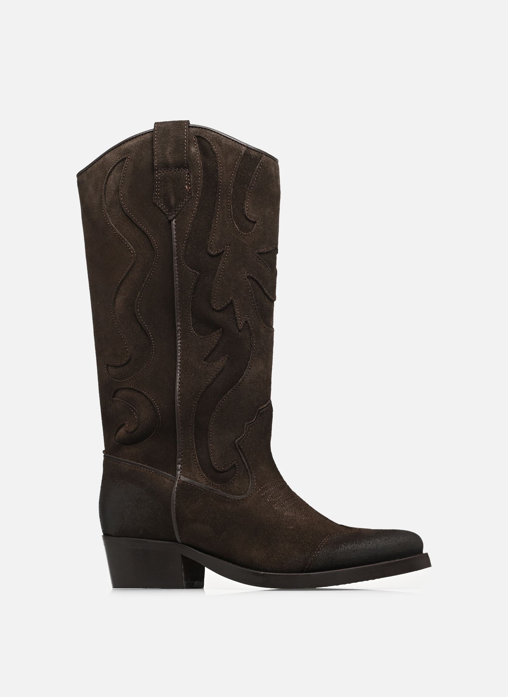 Bottines santiags B380025 femme marron IKKS Women Bottines santiags B380025 femme marron 69-CHOCOLAT