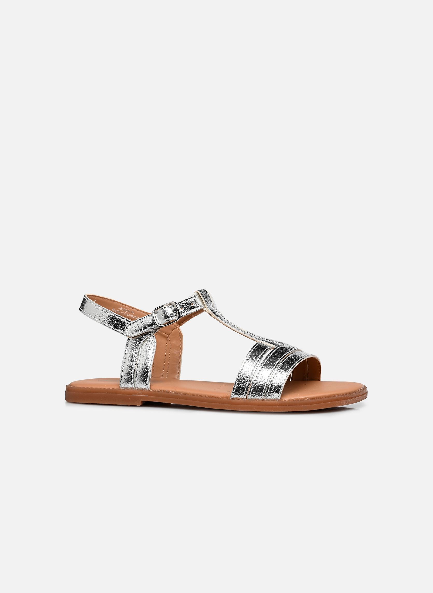 Sandales J Sandal Karly Girl J6535B fille argent Geox Sandales J Sandal Karly Girl J6535B fille argent Silver