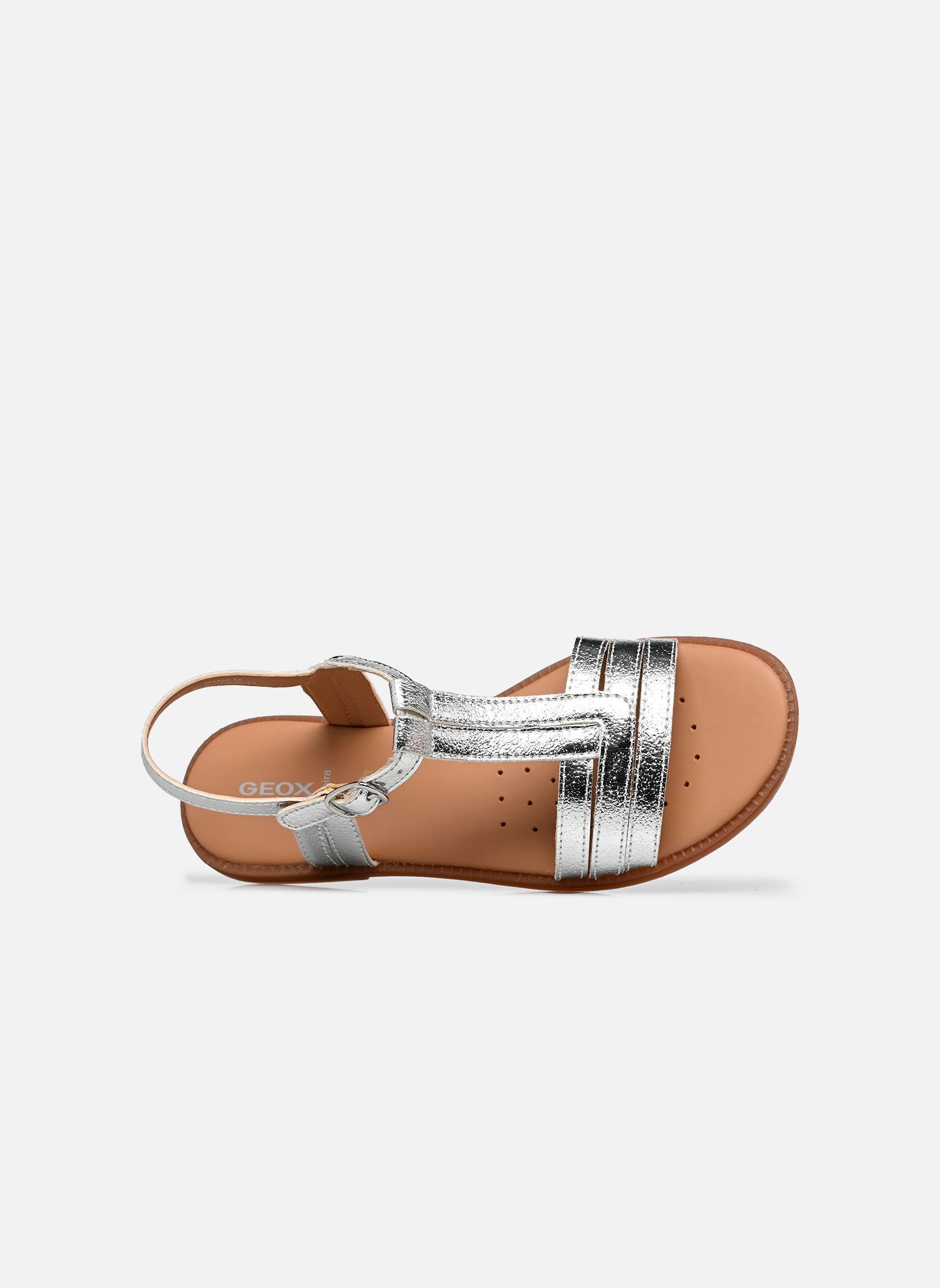 Sandales J Sandal Karly Girl J6535B fille argent Geox Sandales J Sandal Karly Girl J6535B fille argent Silver