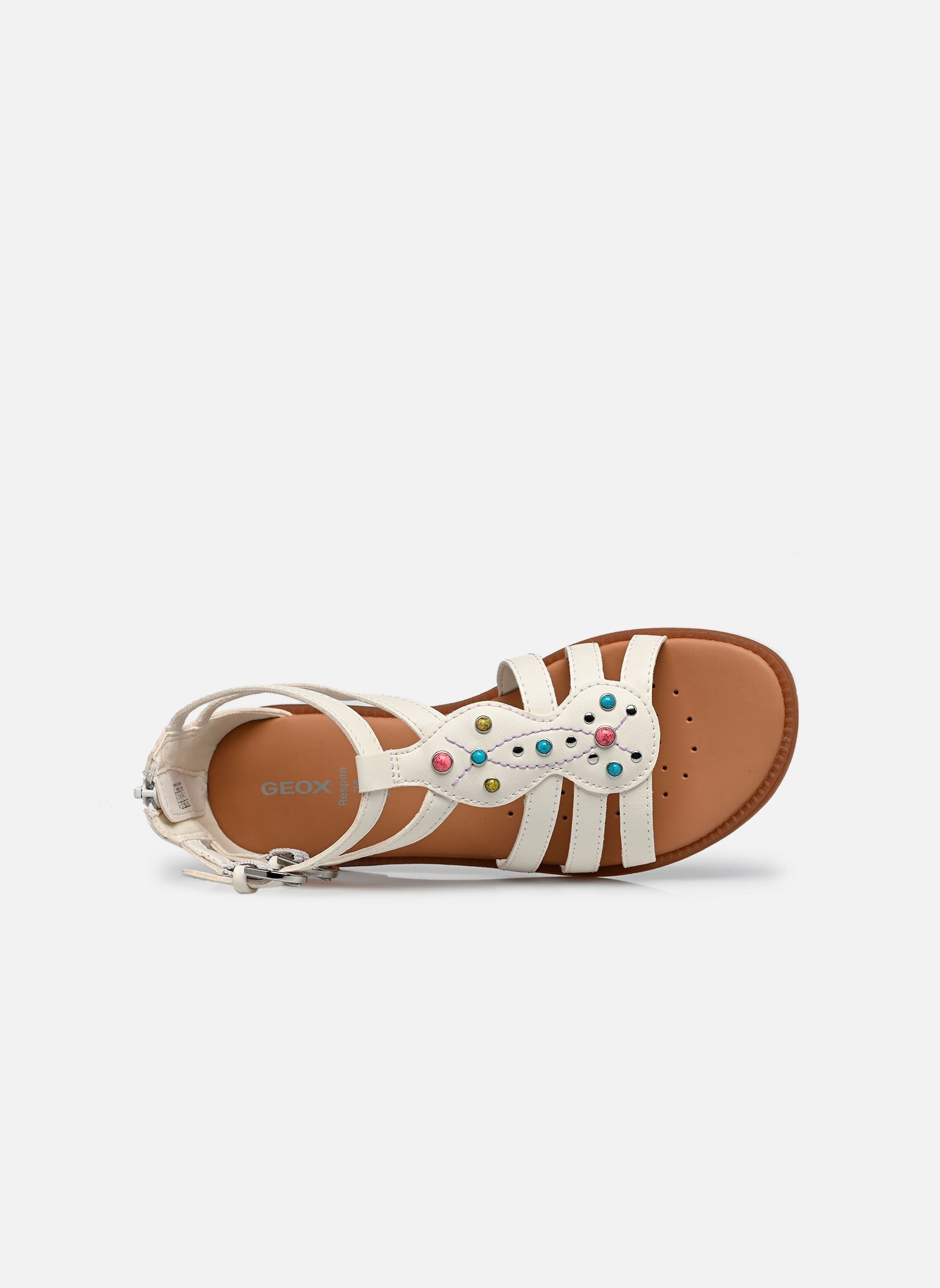 Sandalen J Sandal Karly Girl J6535D mädchen weiß Geox Sandalen J Sandal Karly Girl J6535D mädchen weiß White