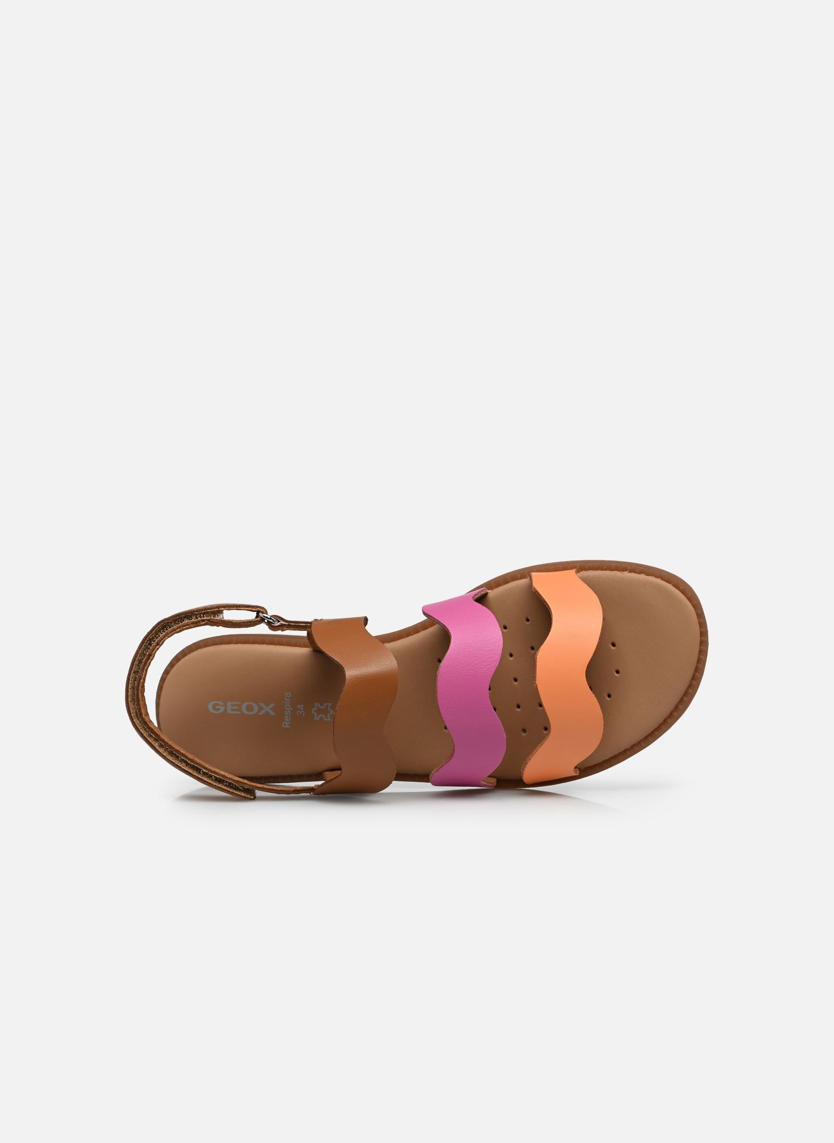 Sandales J Sandale Karly J6535F fille marron Geox Sandales J Sandale Karly J6535F fille marron Cognac