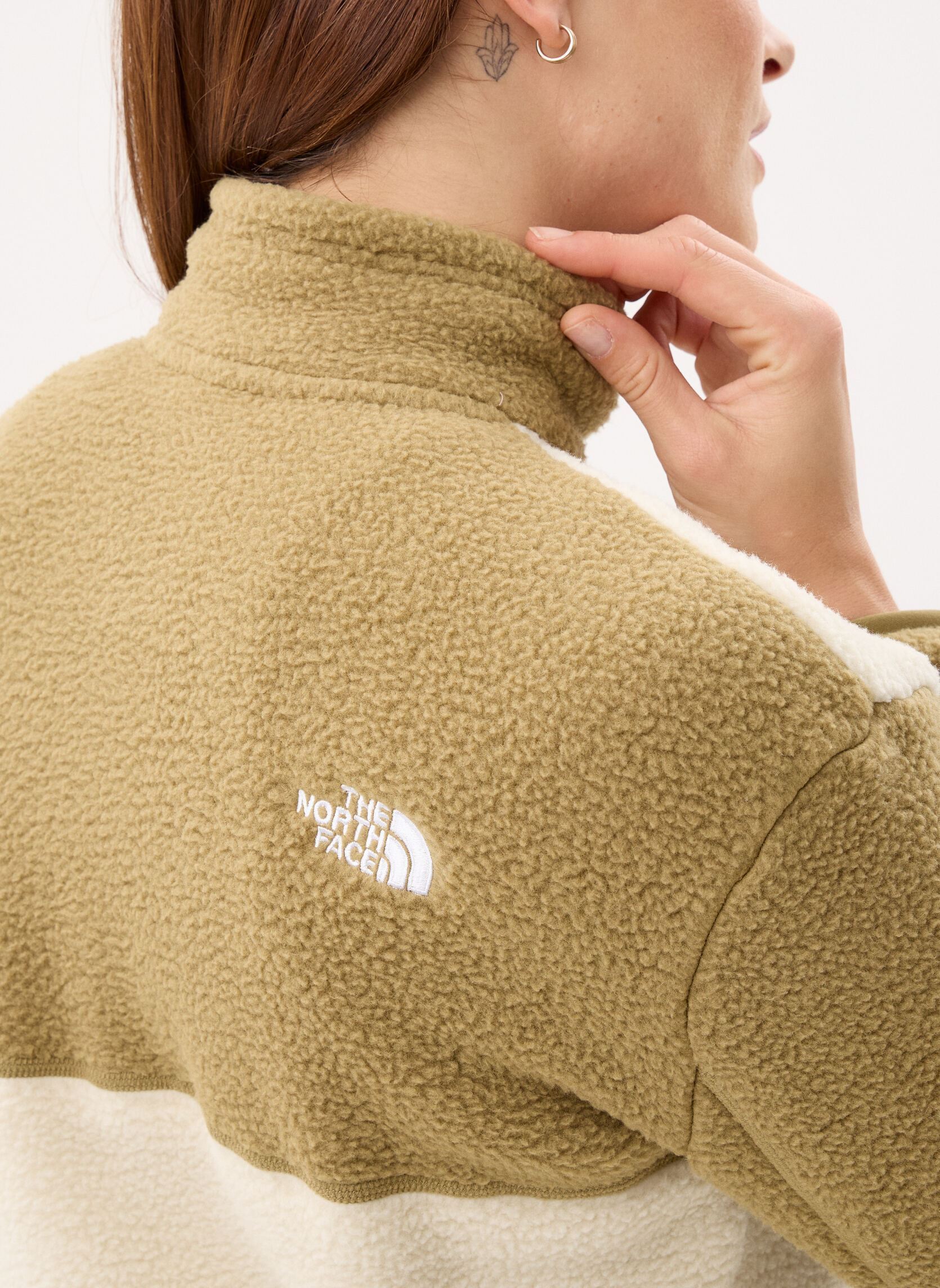 Fleece-Jacken W Yumiori 1/4 Zip damen weiß The North Face Fleece-Jacken W Yumiori 1/4 Zip damen weiß DESERT STONE/CE