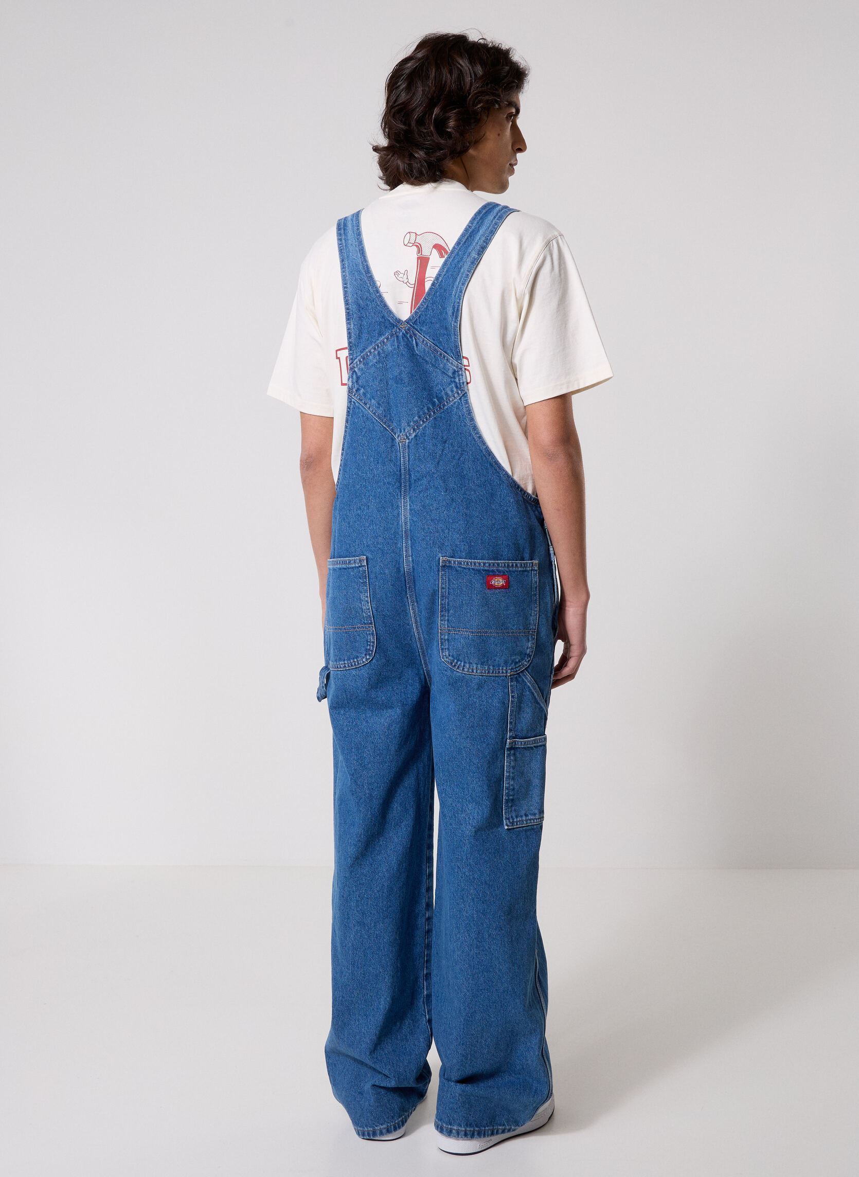 Pantalons Loose Denim Bib homme bleu Dickies Pantalons Loose Denim Bib homme bleu CLASSIC BLUE