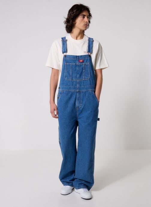 Dickies Broeken Loose Denim Bib heren blauw