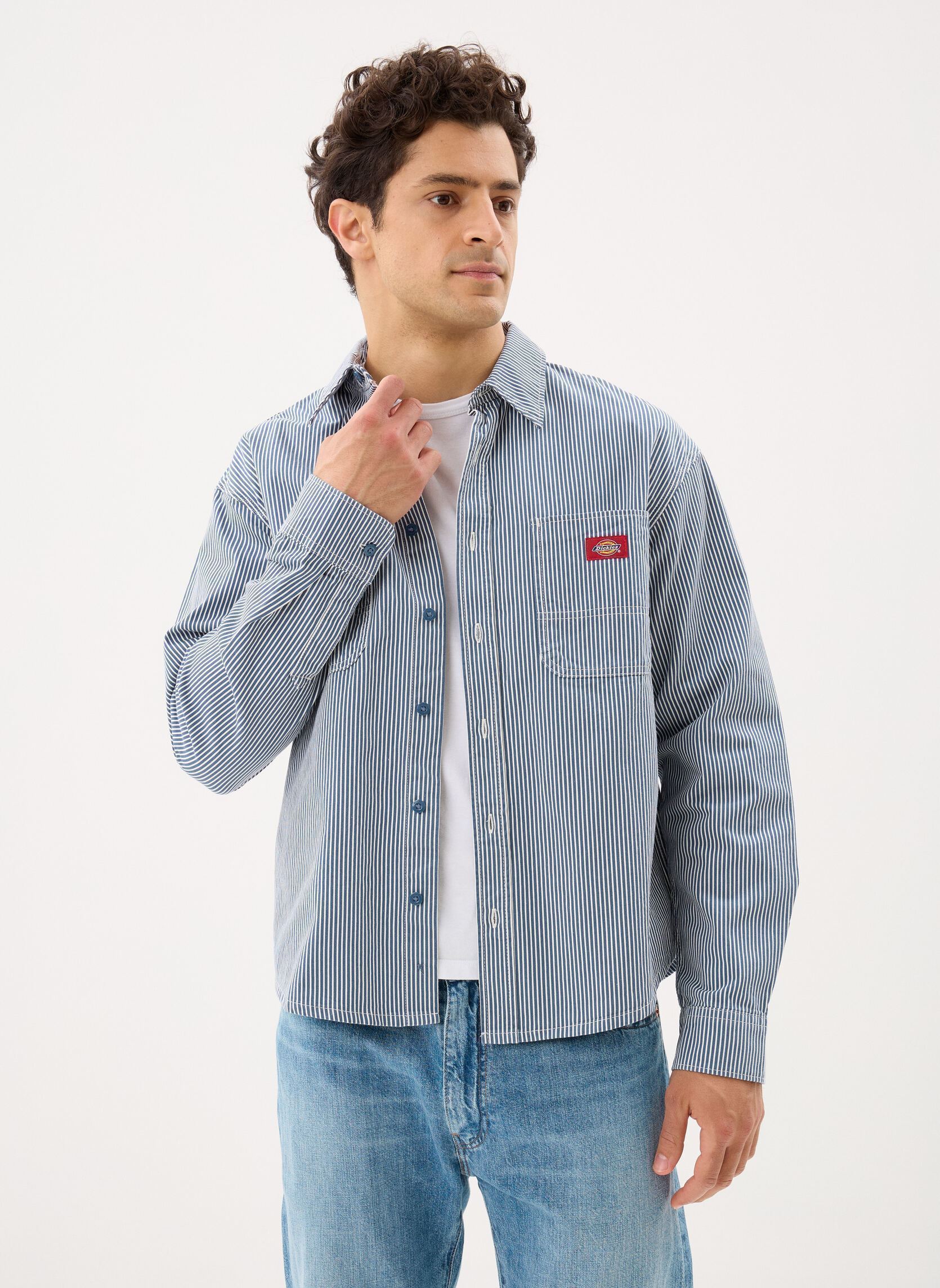 Vêtements Dickies Hickory Work Shirt Ls pour