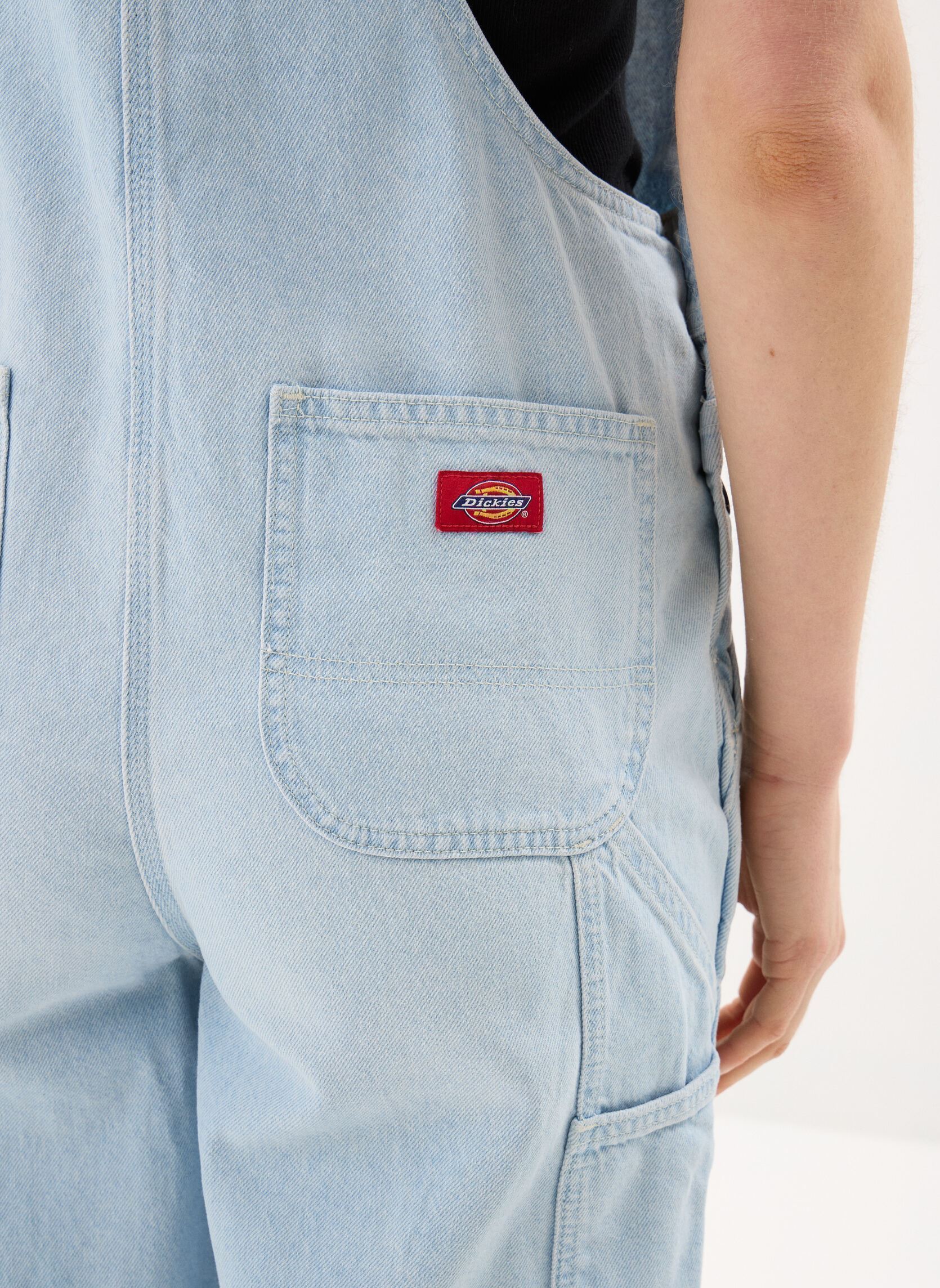 Tuinbroeken Loose Denim Bib W dames blauw Dickies Tuinbroeken Loose Denim Bib W dames blauw FOG BLUE