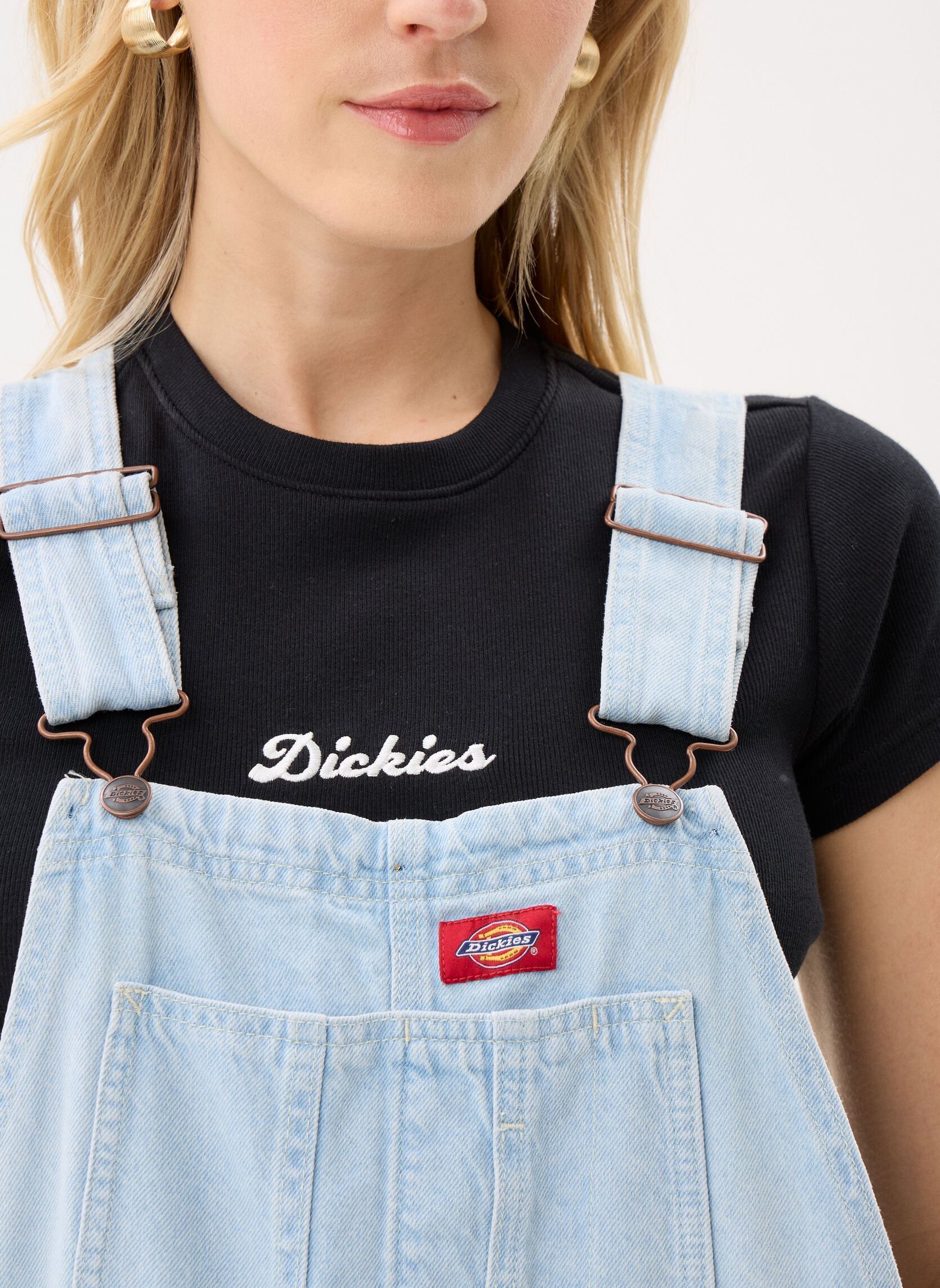 Tuinbroeken Loose Denim Bib W dames blauw Dickies Tuinbroeken Loose Denim Bib W dames blauw FOG BLUE